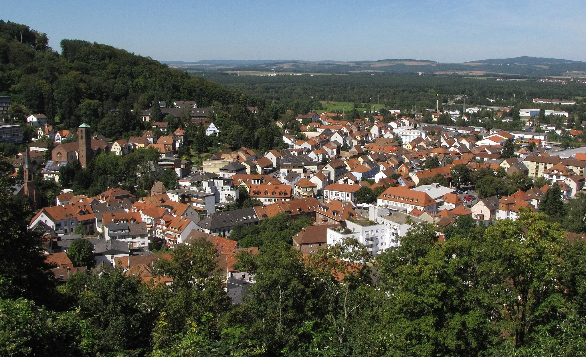 Photo showing: Landstuhl, Blick von der Burg Nanstein