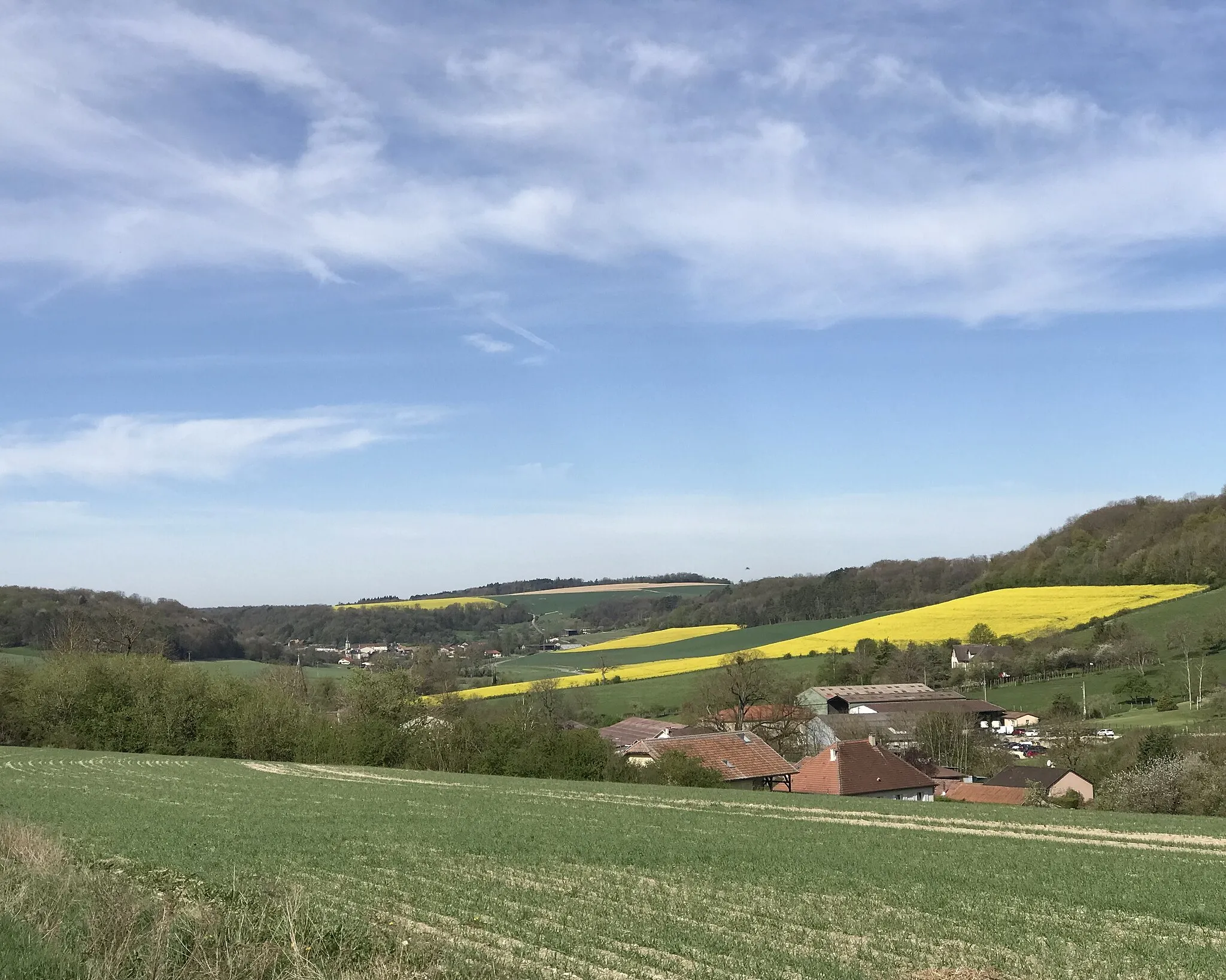 Photo showing: View of the village of Oëy in France