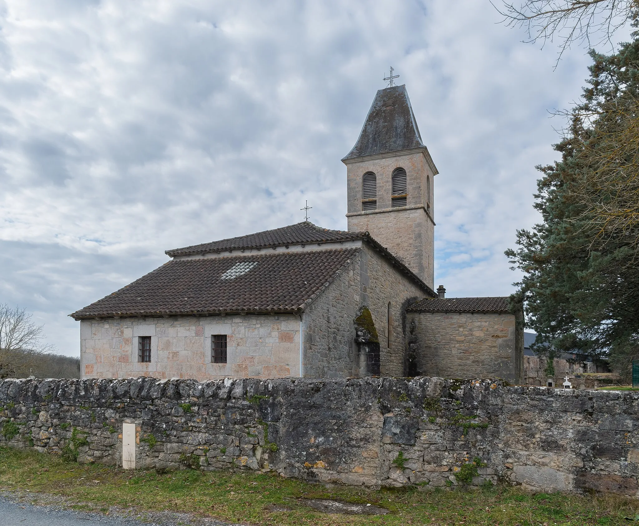 Photo showing: Saint Christopher church in Théminettes, Lot, France