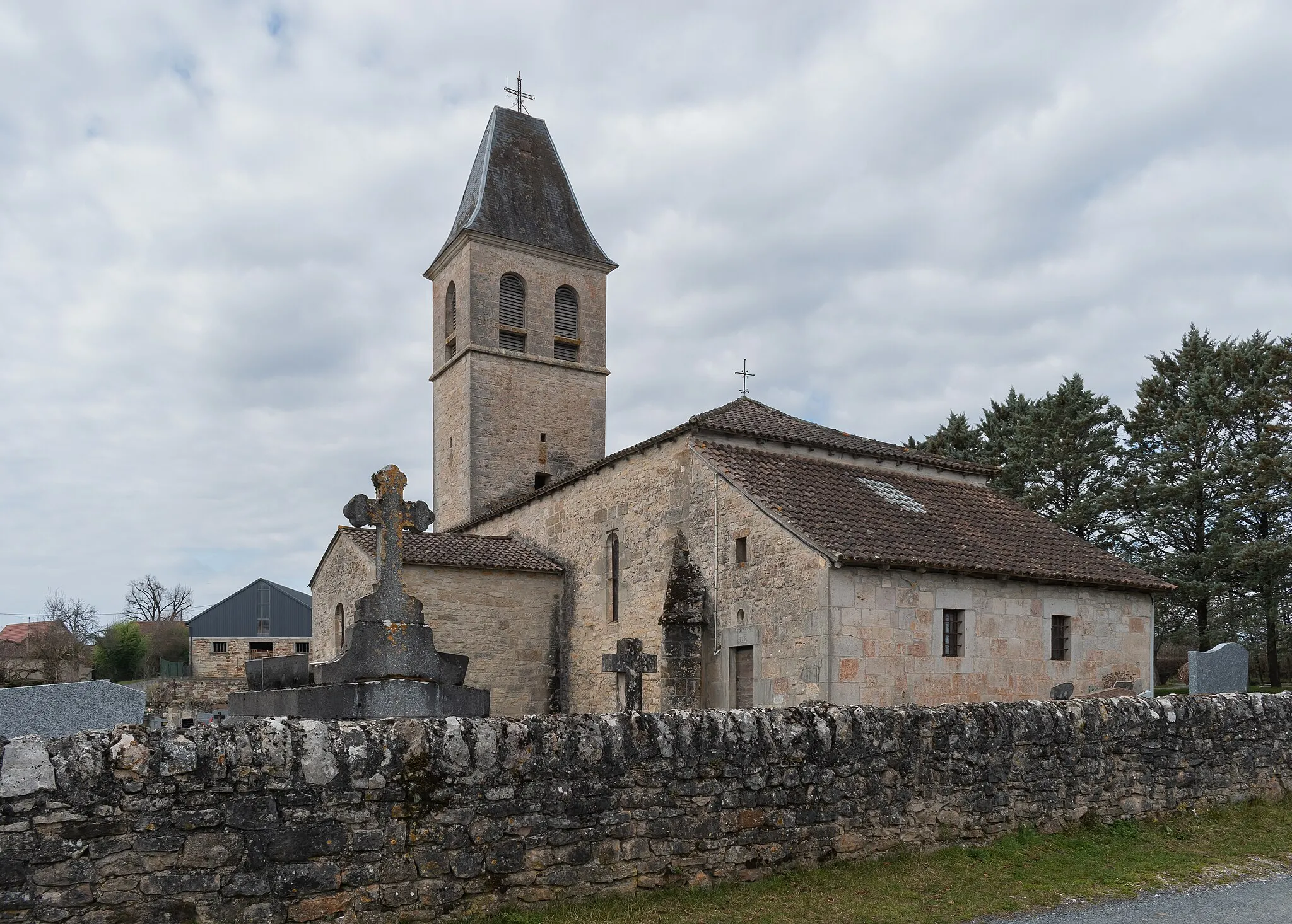 Photo showing: Saint Christopher church in Théminettes, Lot, France