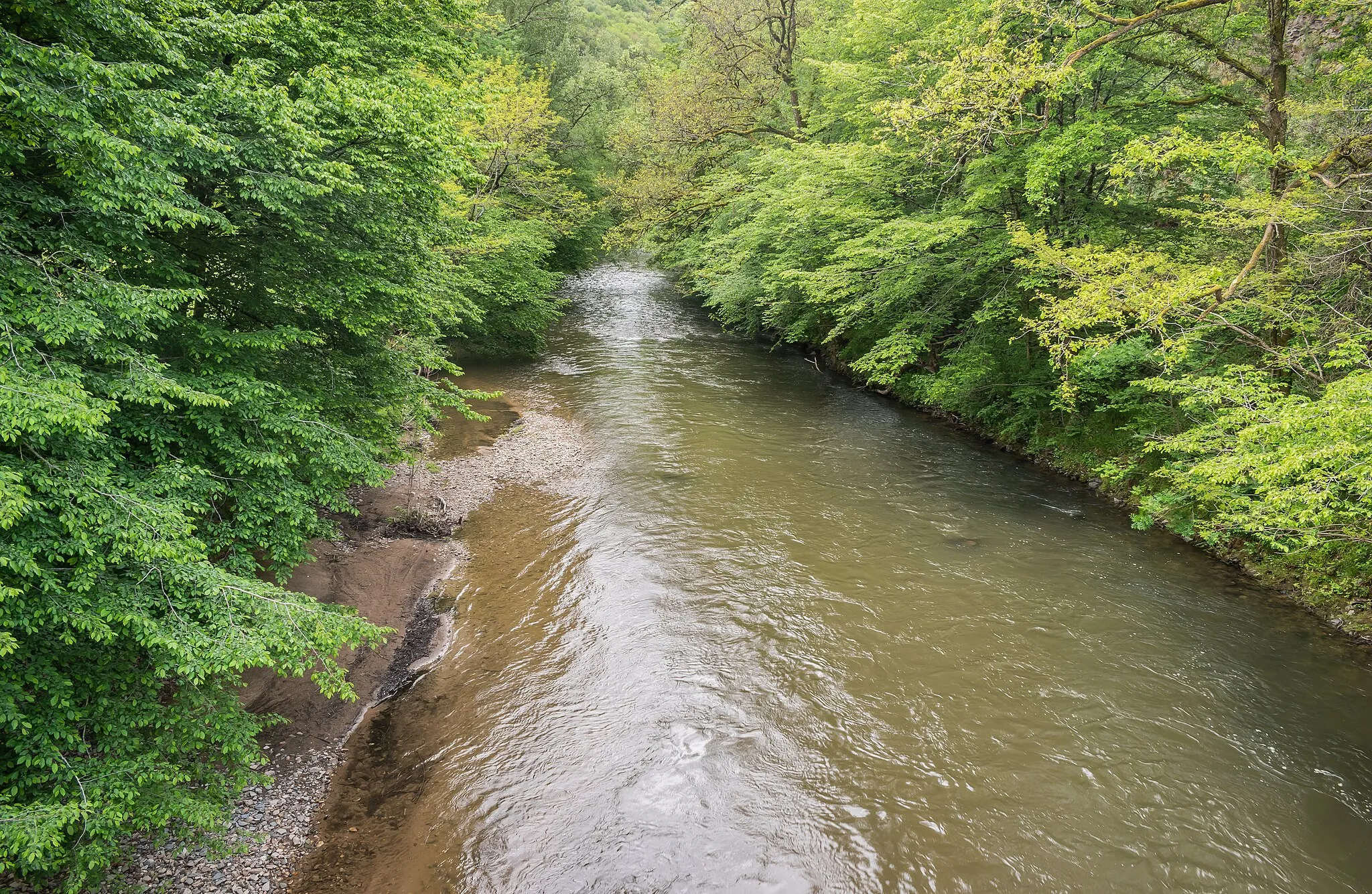 Photo showing: Célé river on the border of communes Saint-Jean-Mirabel and Viazac, Lot, France