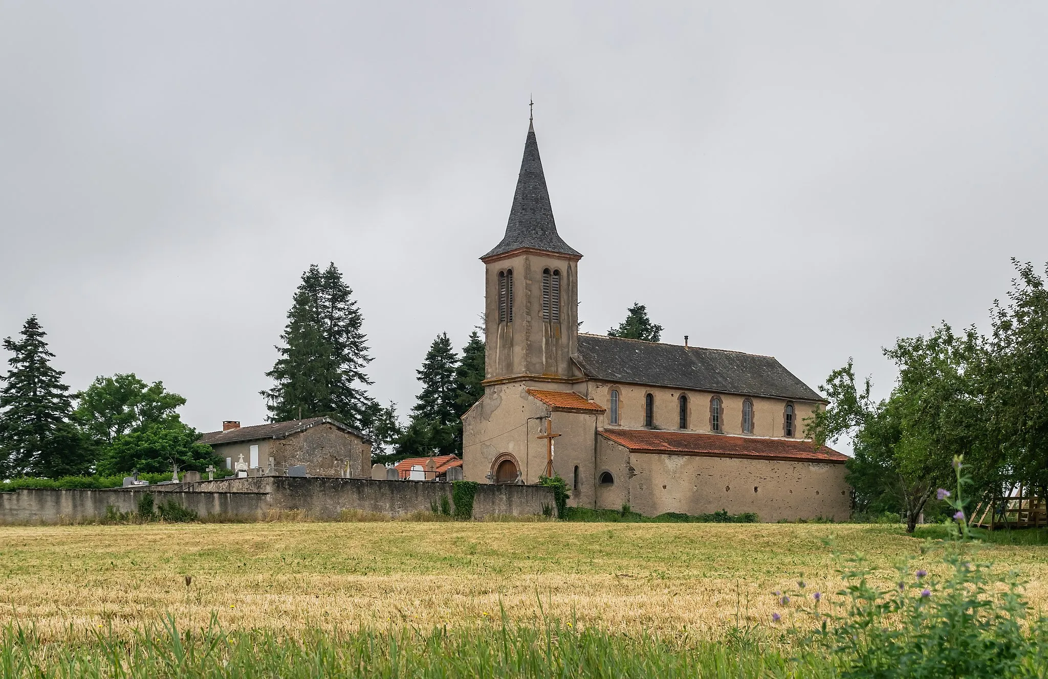 Photo showing: Saint John the Baptist church in Prunet, commune of Pampelonne, Tarn, France