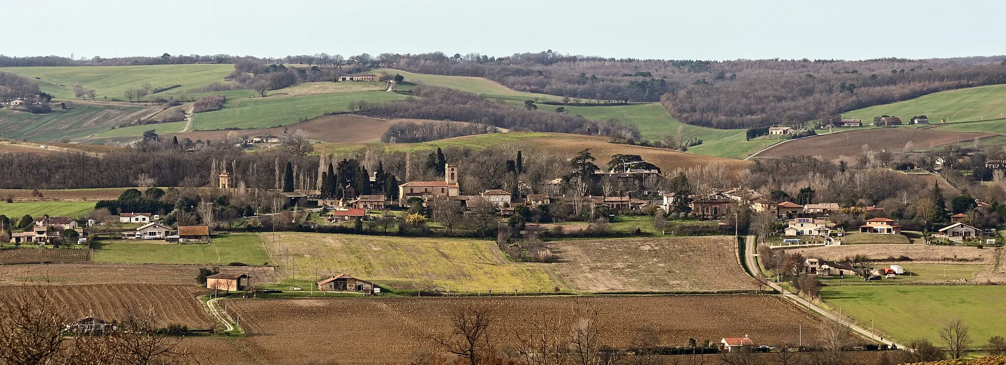 Photo showing: Drudas, Haute-Garonne, France, view from Pelleport.