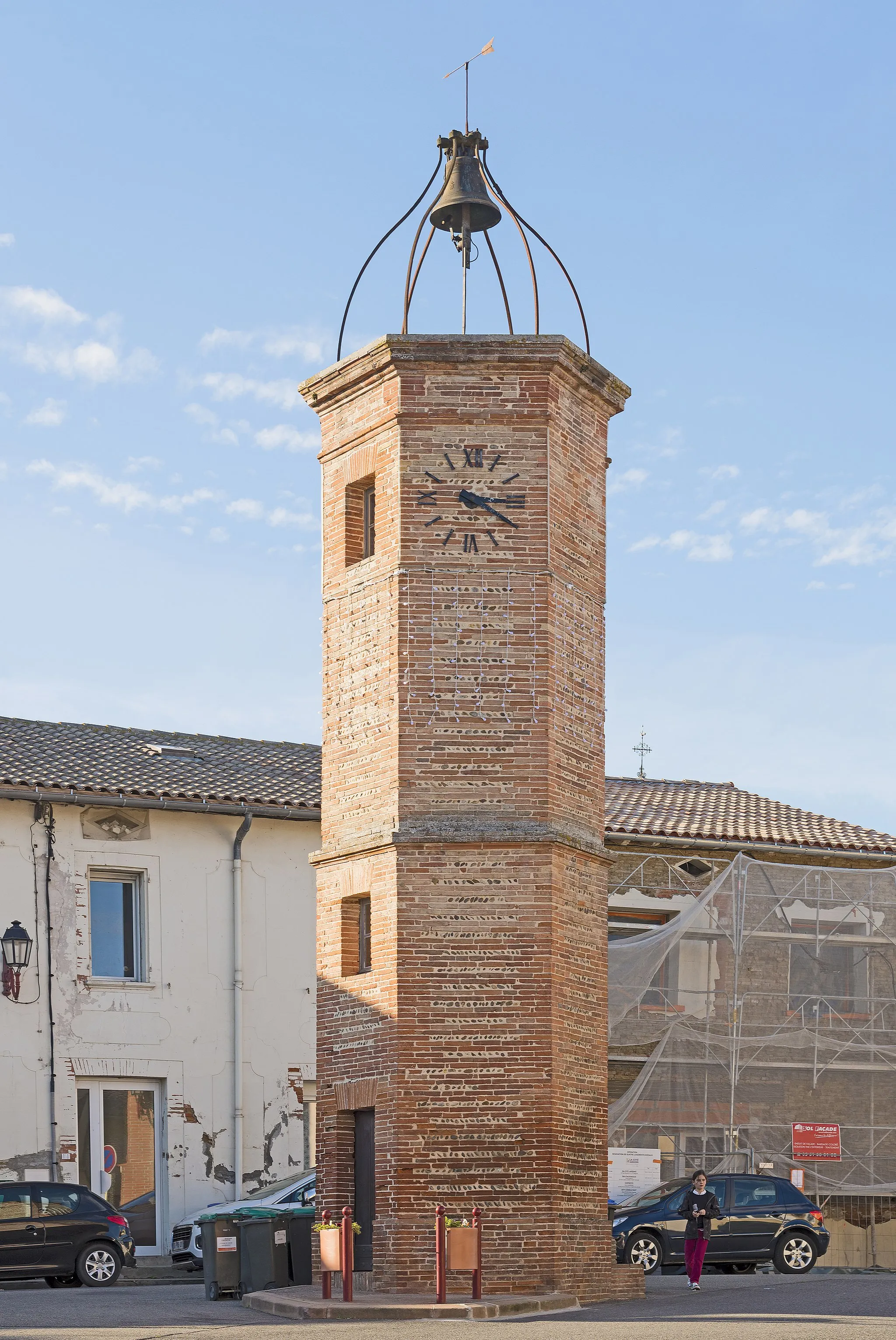 Photo showing: The clock tower of Mondonville, Haute-Garonne France - 1852