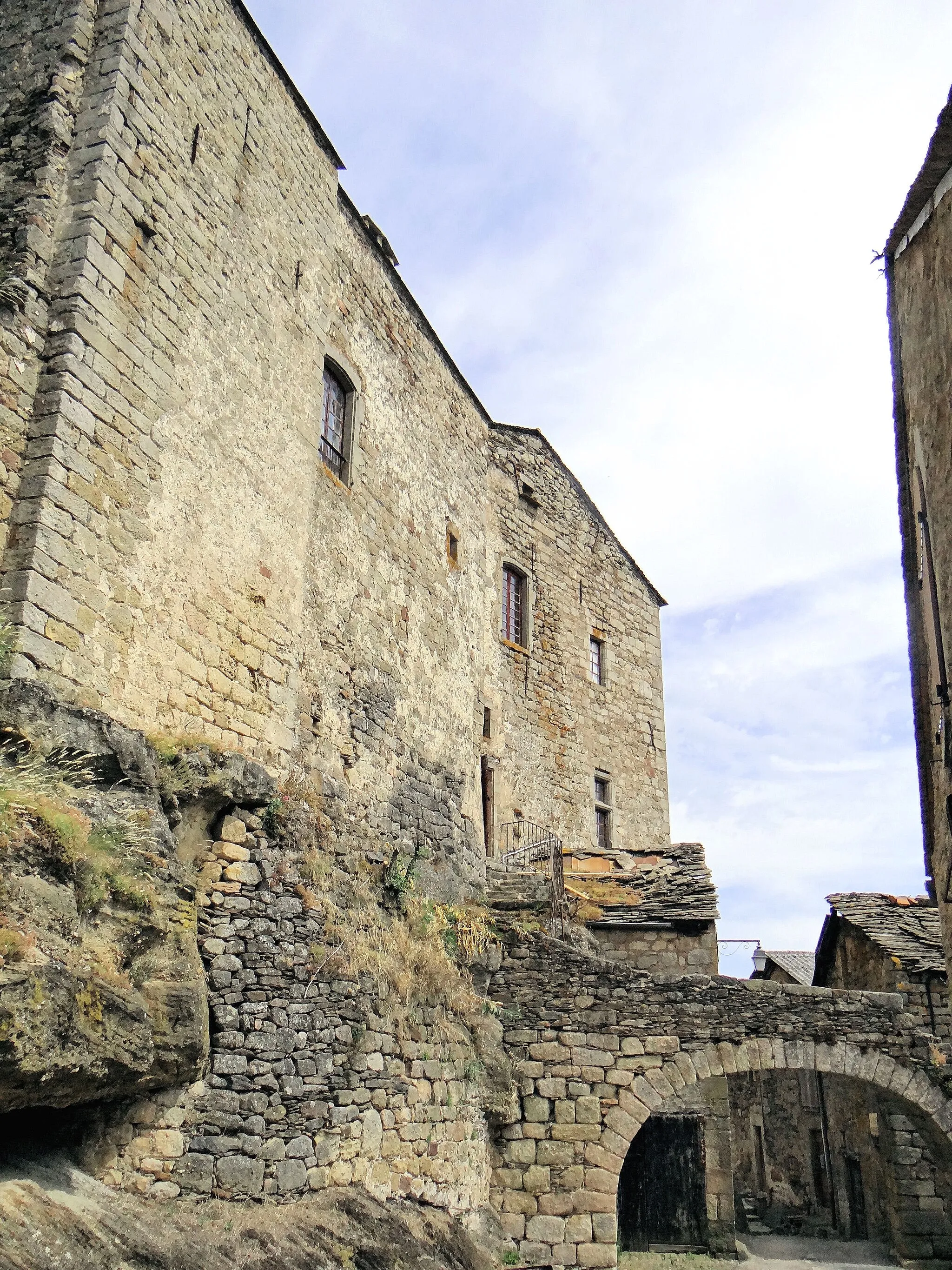 Photo showing: Castelnau-Pégayrols - Château - Les murs du château côté sud