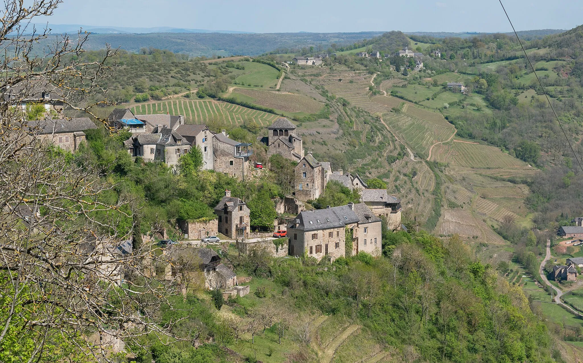 Photo showing: View of Cassagnes-Comtaux in commune of Goutrens, Aveyron, france