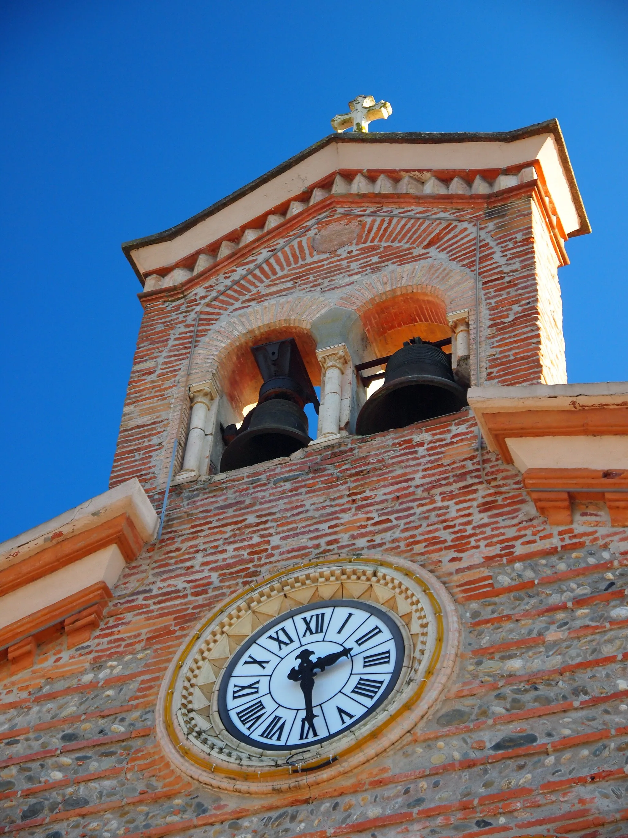 Photo showing: Belfry of the Saint Bruno Church in Roquettes (France, Midi-Pyrenees)