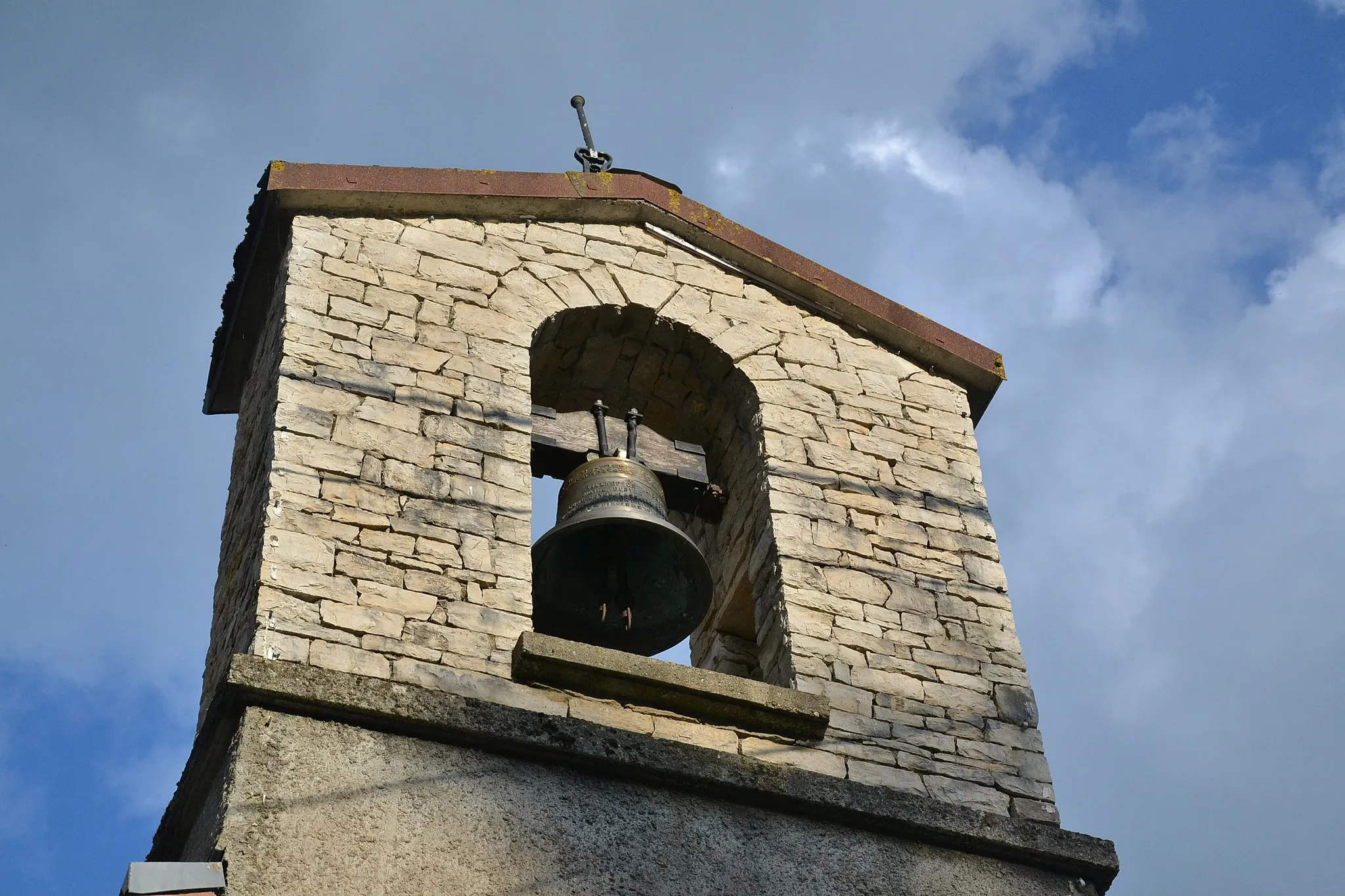 Photo showing: Clocher de l'église de Raissac (Ariège, France).