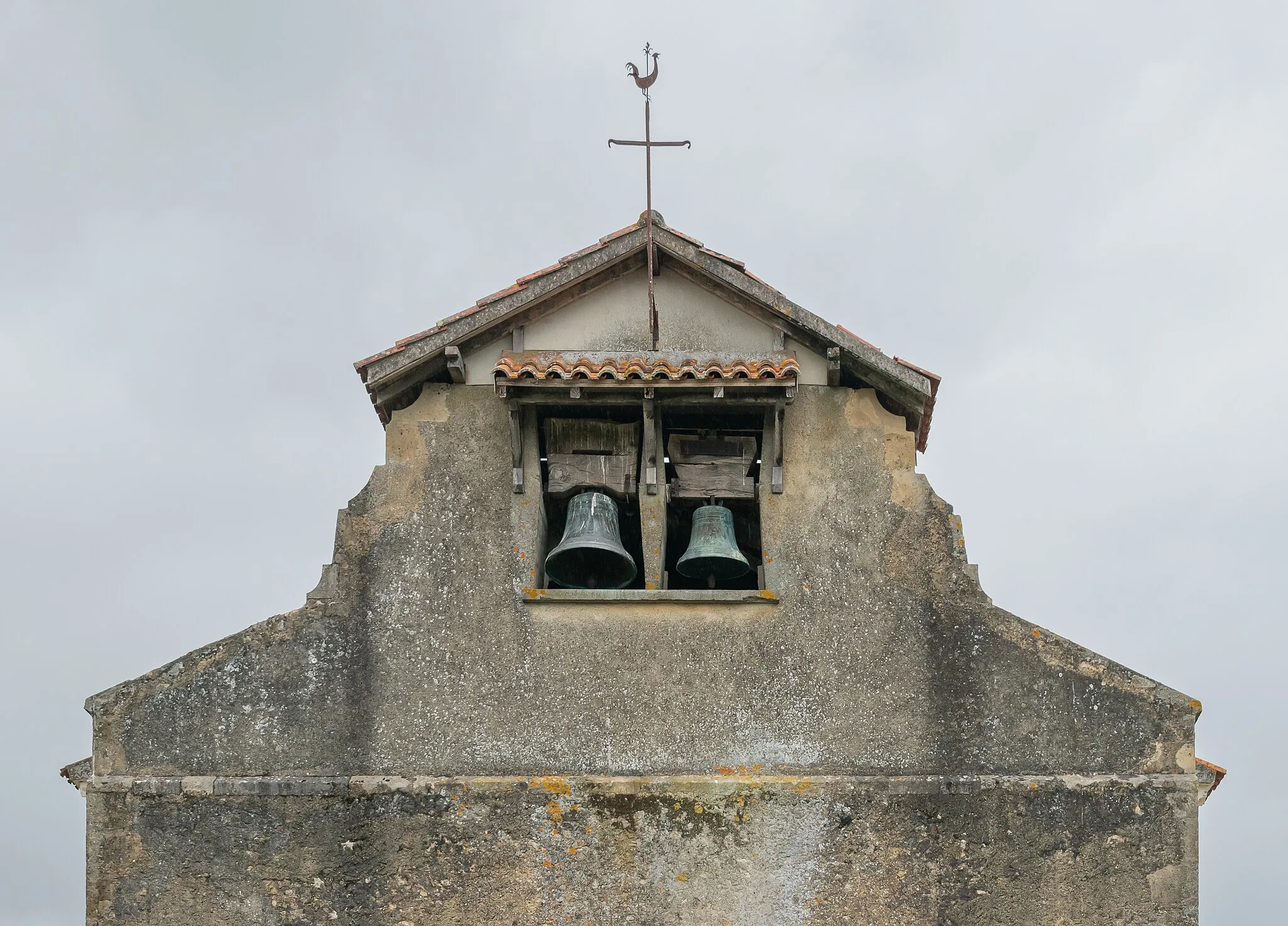 Photo showing: Bell tower of the Assumption of Our Lady church in Blousson, Blousson-Sérian, Gers, France
