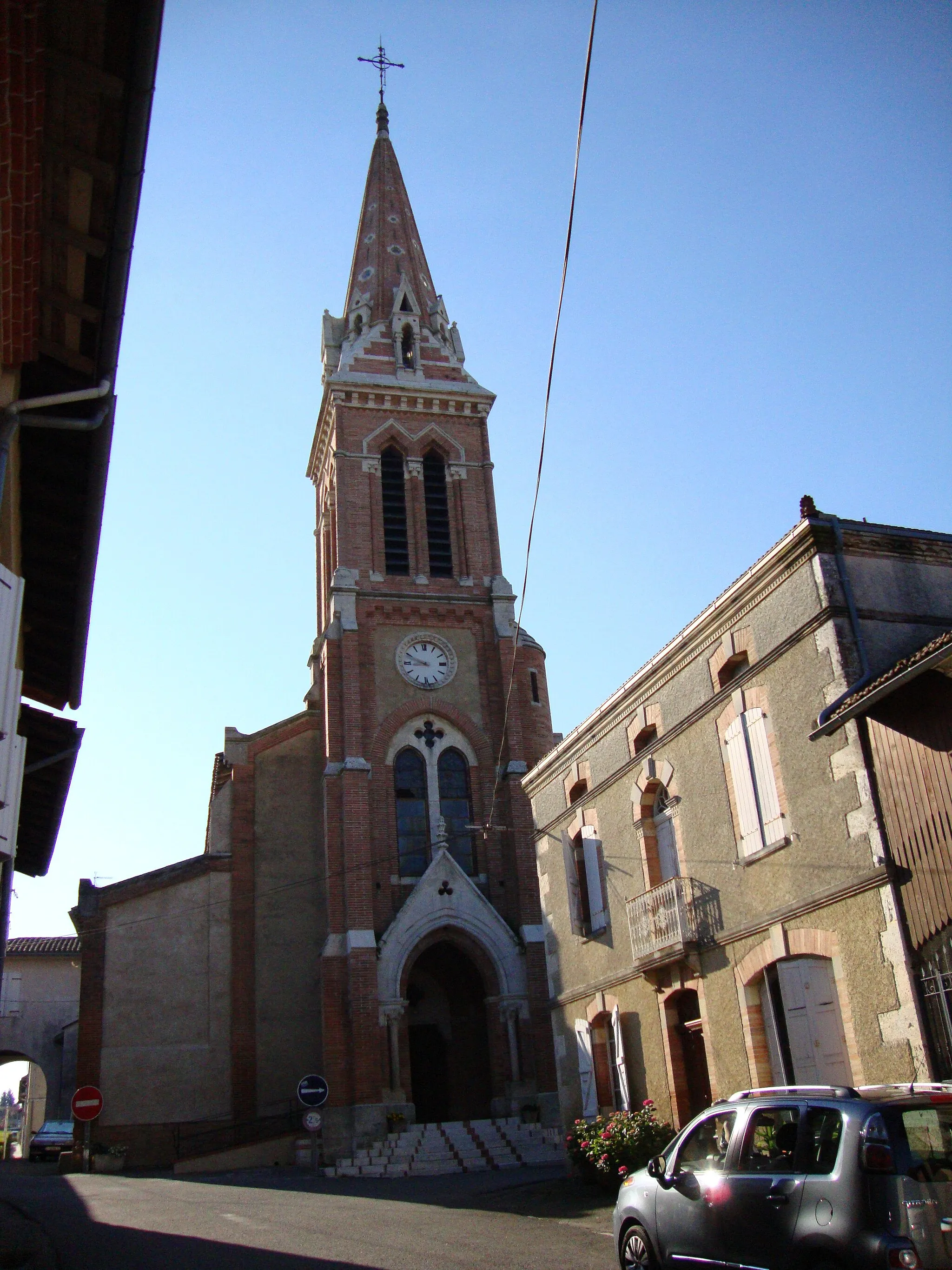 Photo showing: Monferran-Savès (Gers, Fr) église côté façade