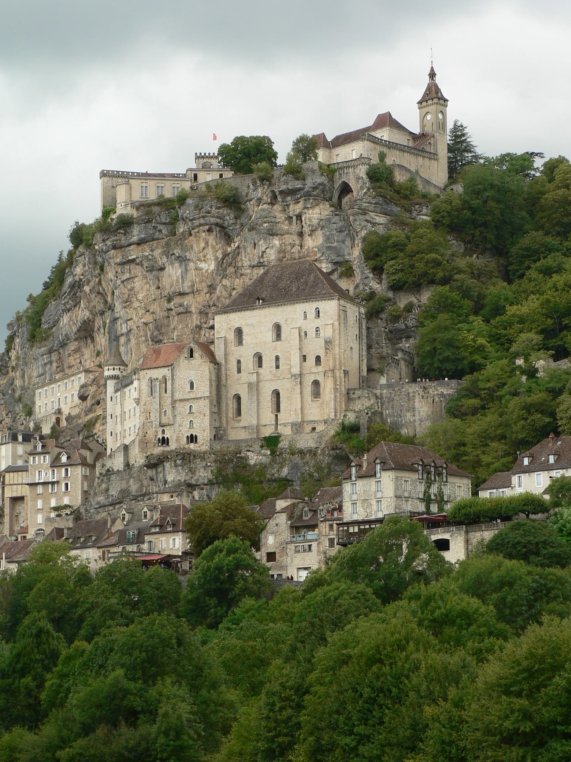 Photo showing: Rocamadour (France) vue générale par temps gris