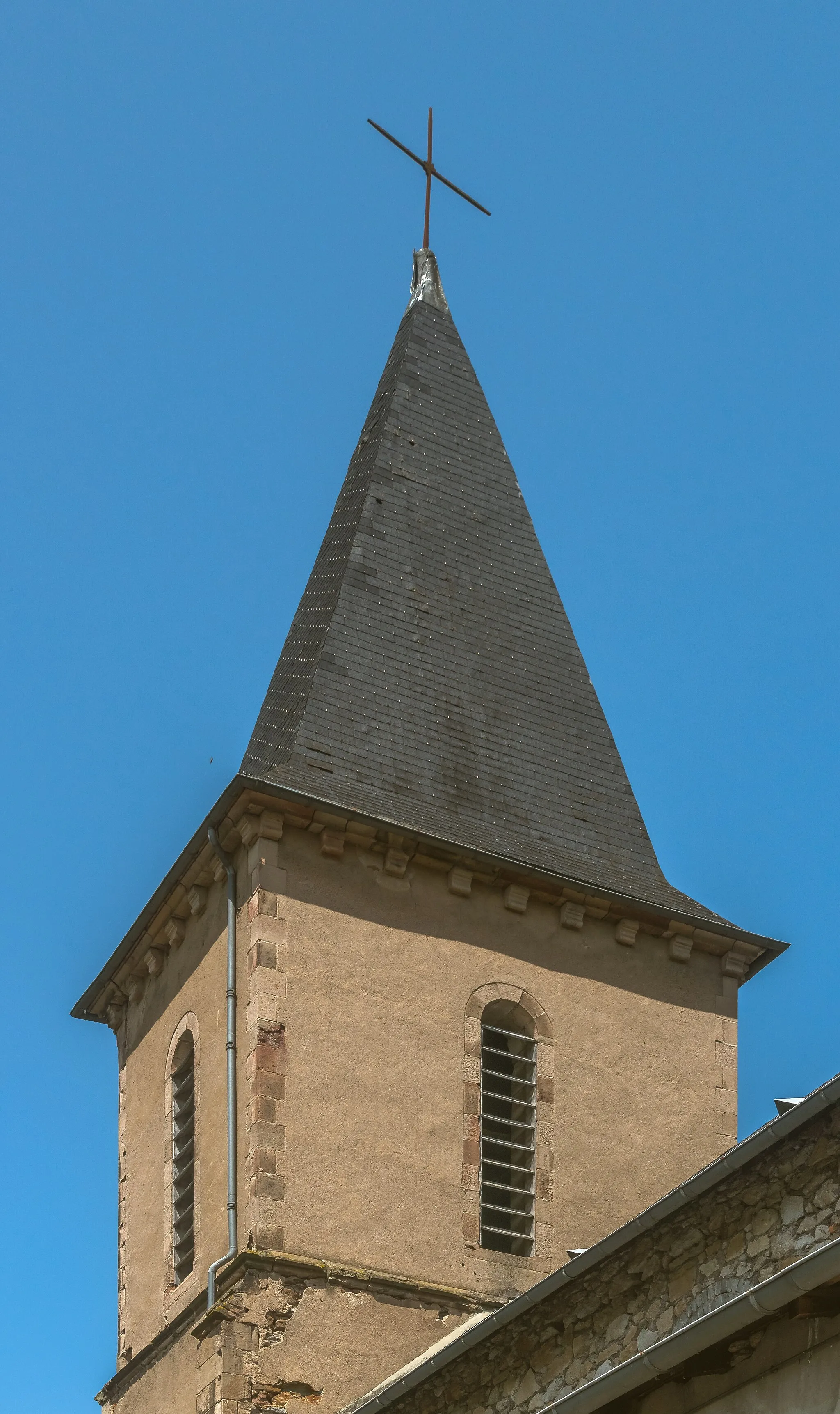 Photo showing: Bell tower of the Saint Micheal Church of Decazeville, Aveyron, France