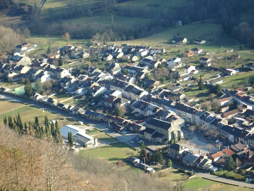 Photo showing: Vue du village de Saurat depuis la Rouère