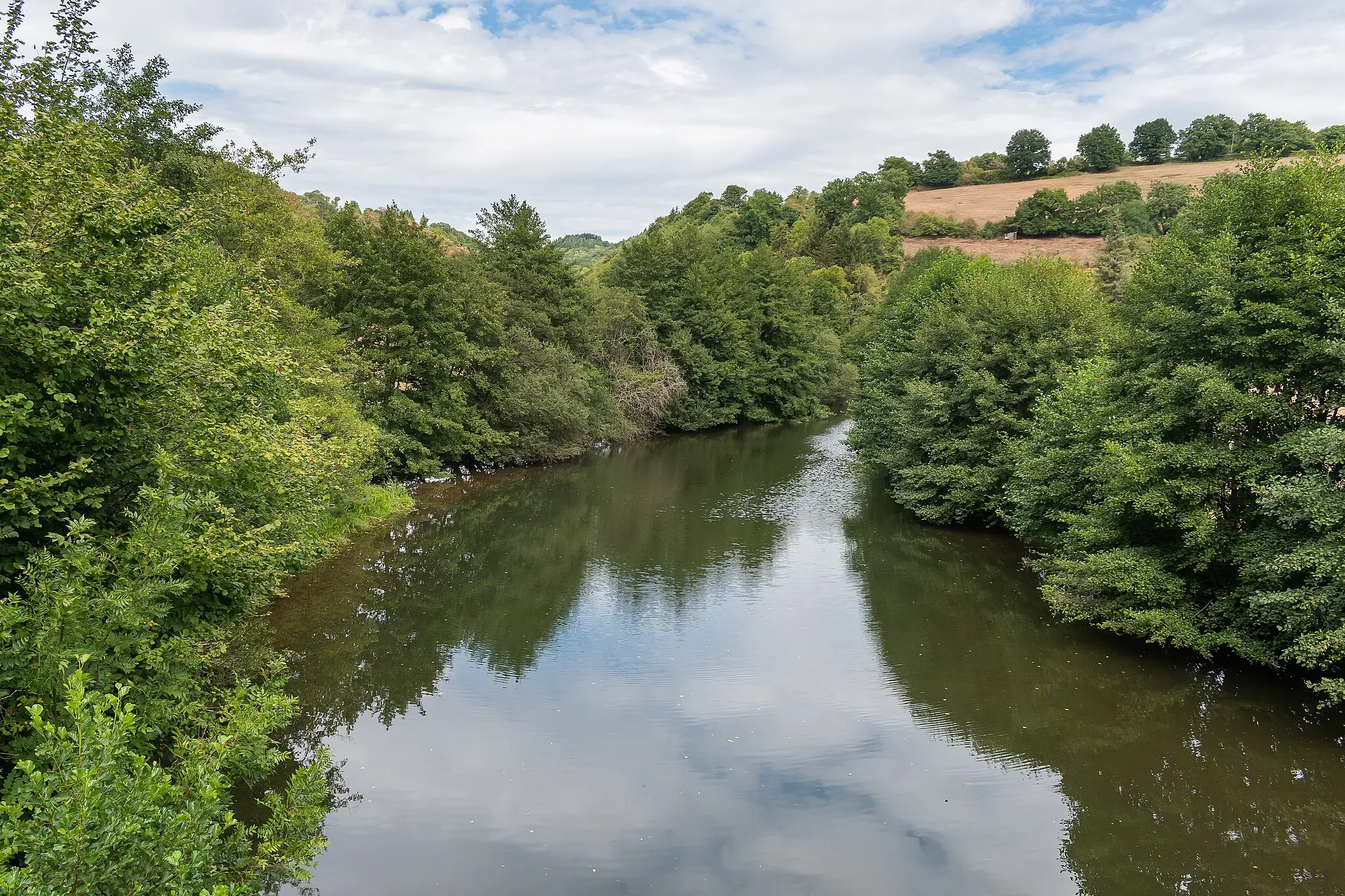 Photo showing: Viaur river in Grandfuel, commune of Comps-la-Grand-Ville, Aveyron, France