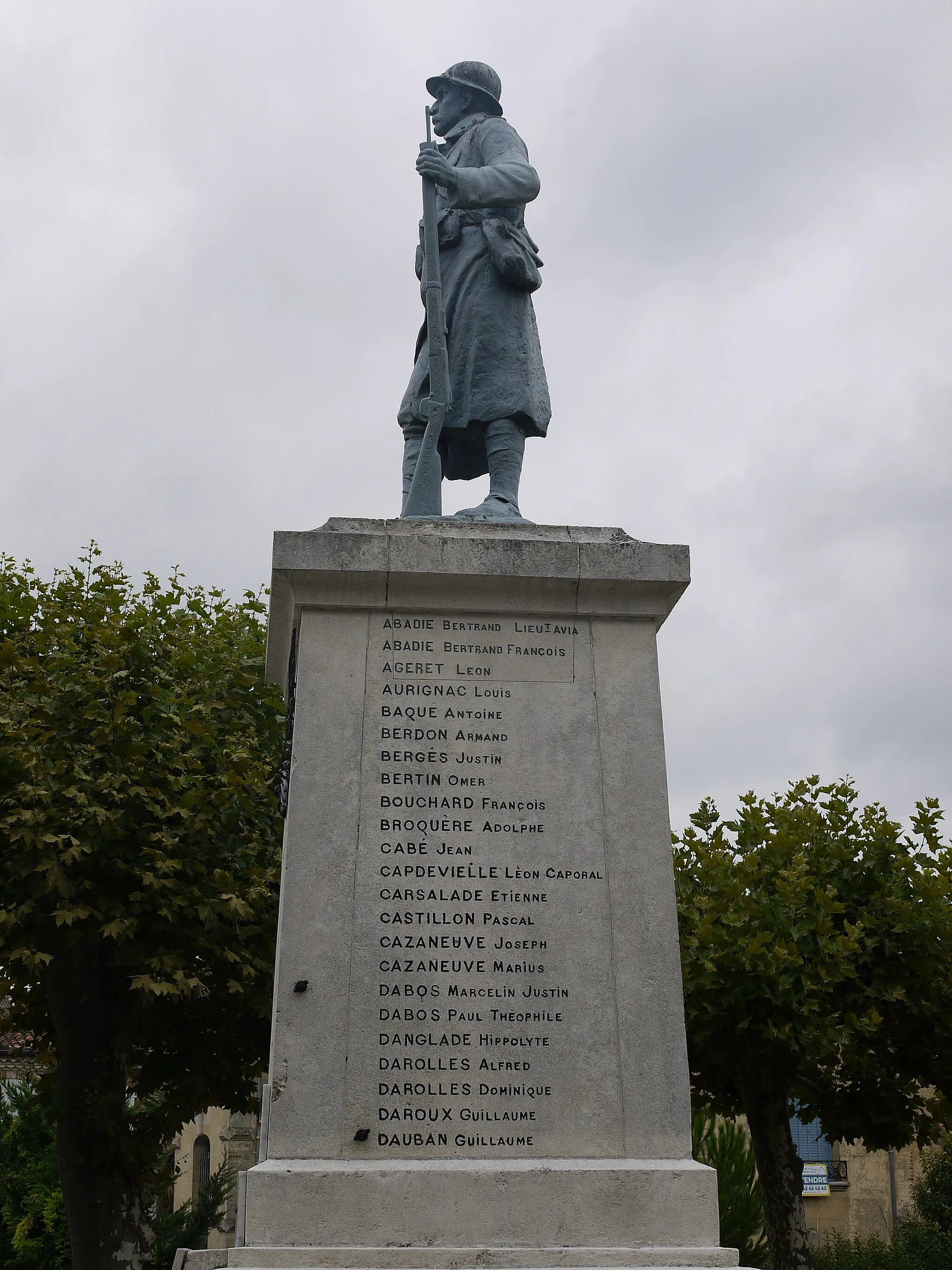 Photo showing: Le monument aux morts de Lombez