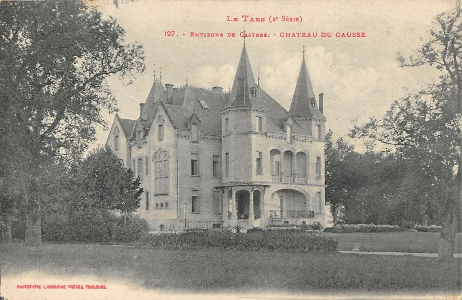 Photo showing: Carte postale du château du Causse (Tarn, Castres)