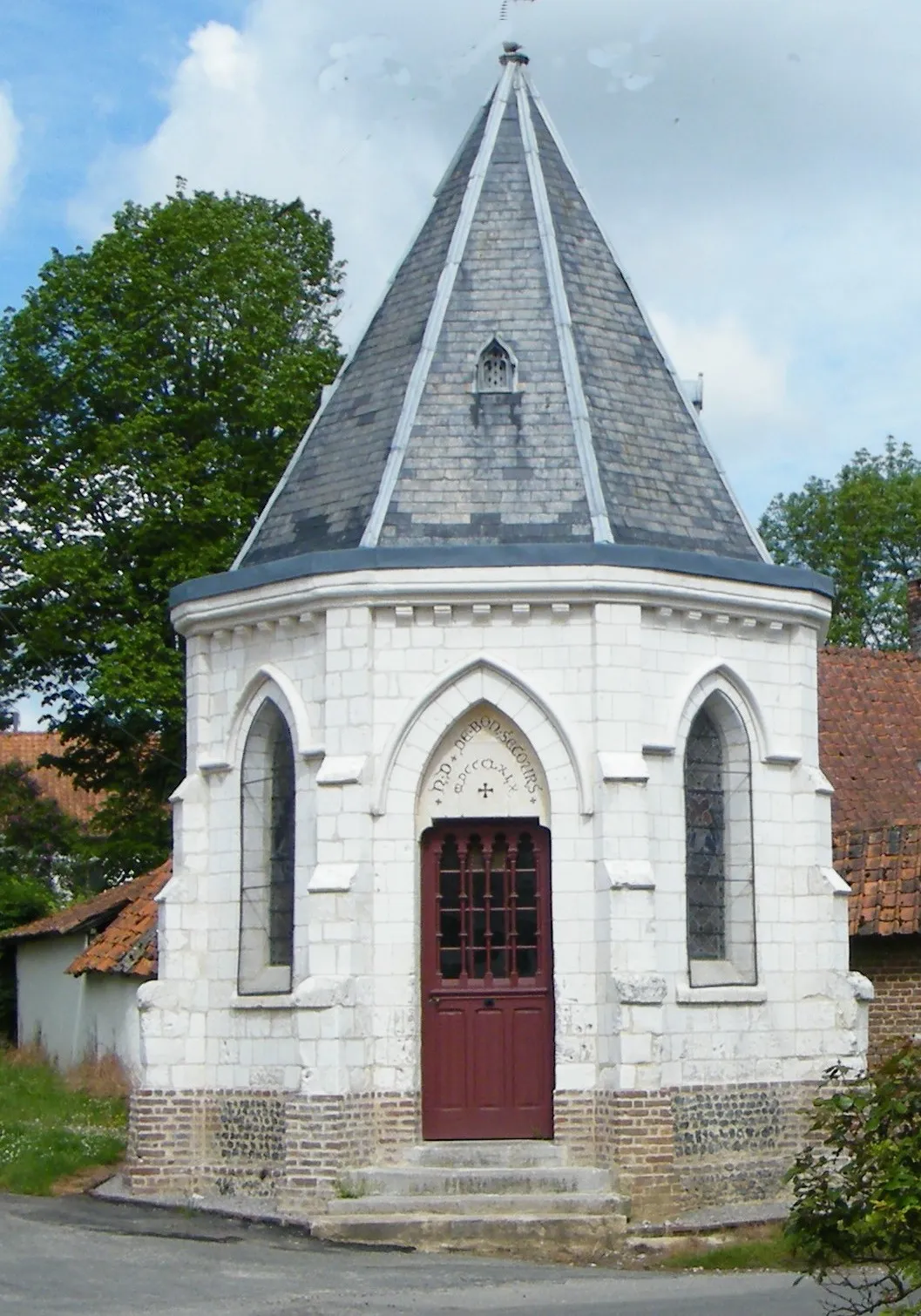 Photo showing: La chapelle du Bon-secours, Argoules, Somme, France.
