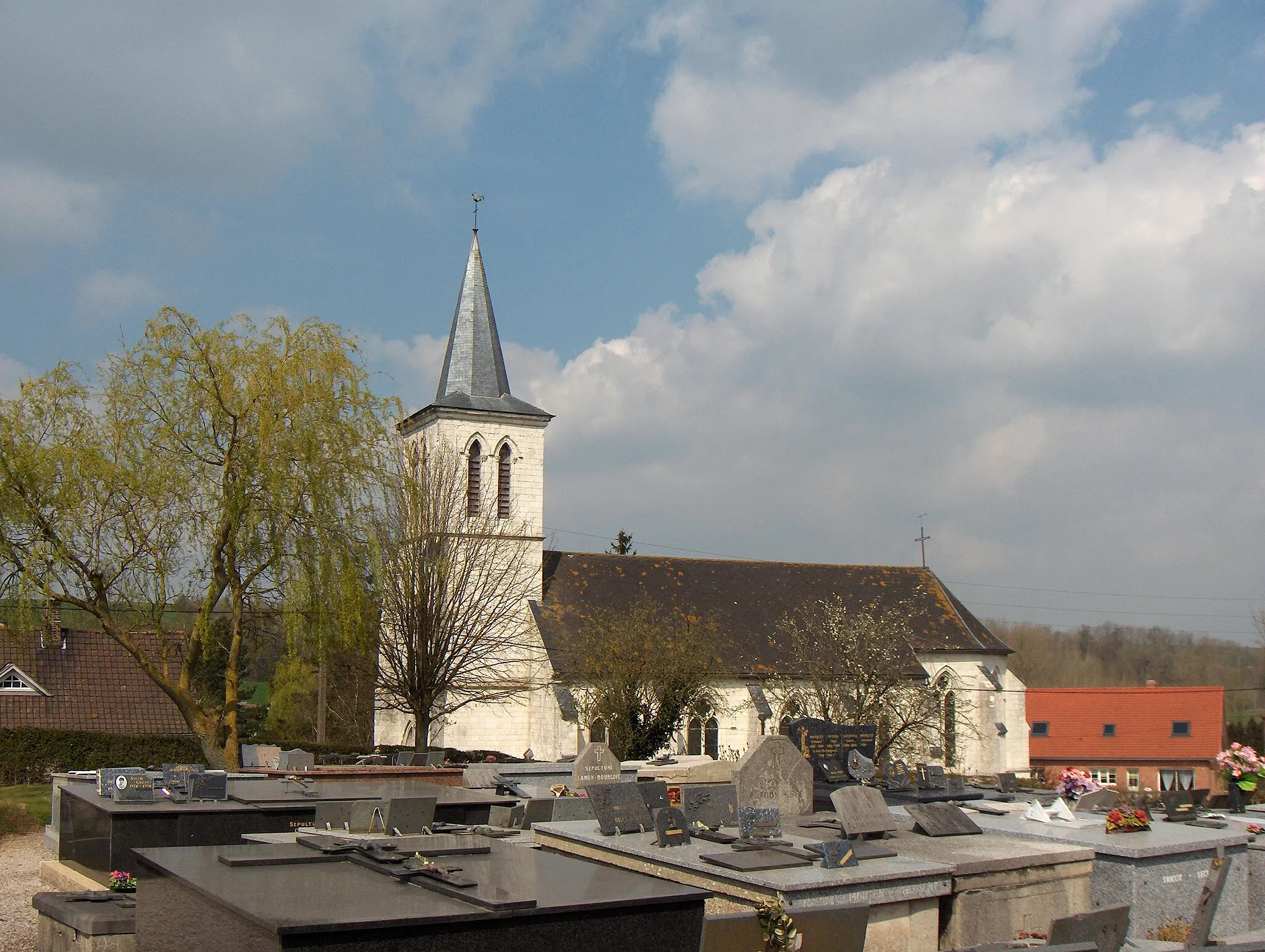 Photo showing: Ouve-Wirquin, Liebfrauenkirche (église Notre-Dame), Frankreich (Pas-de-Calais), neugotisch 19. Jh.