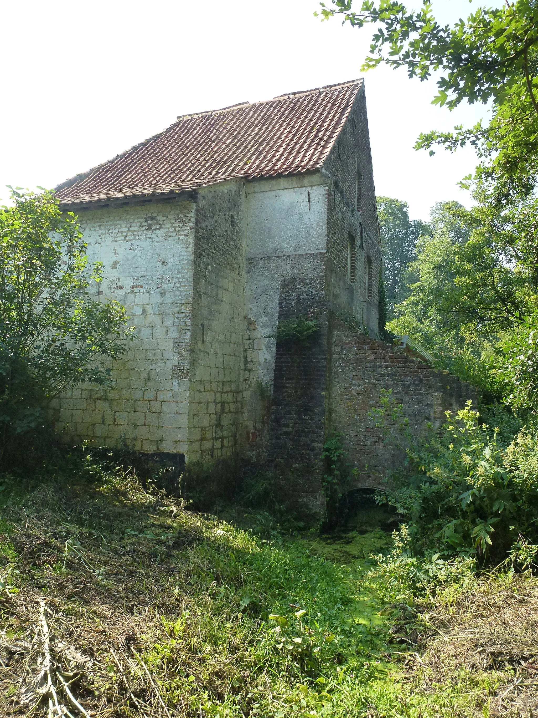 Photo showing: Bonningues-lès-Ardres (Pas-de-Calais) moulin à eau