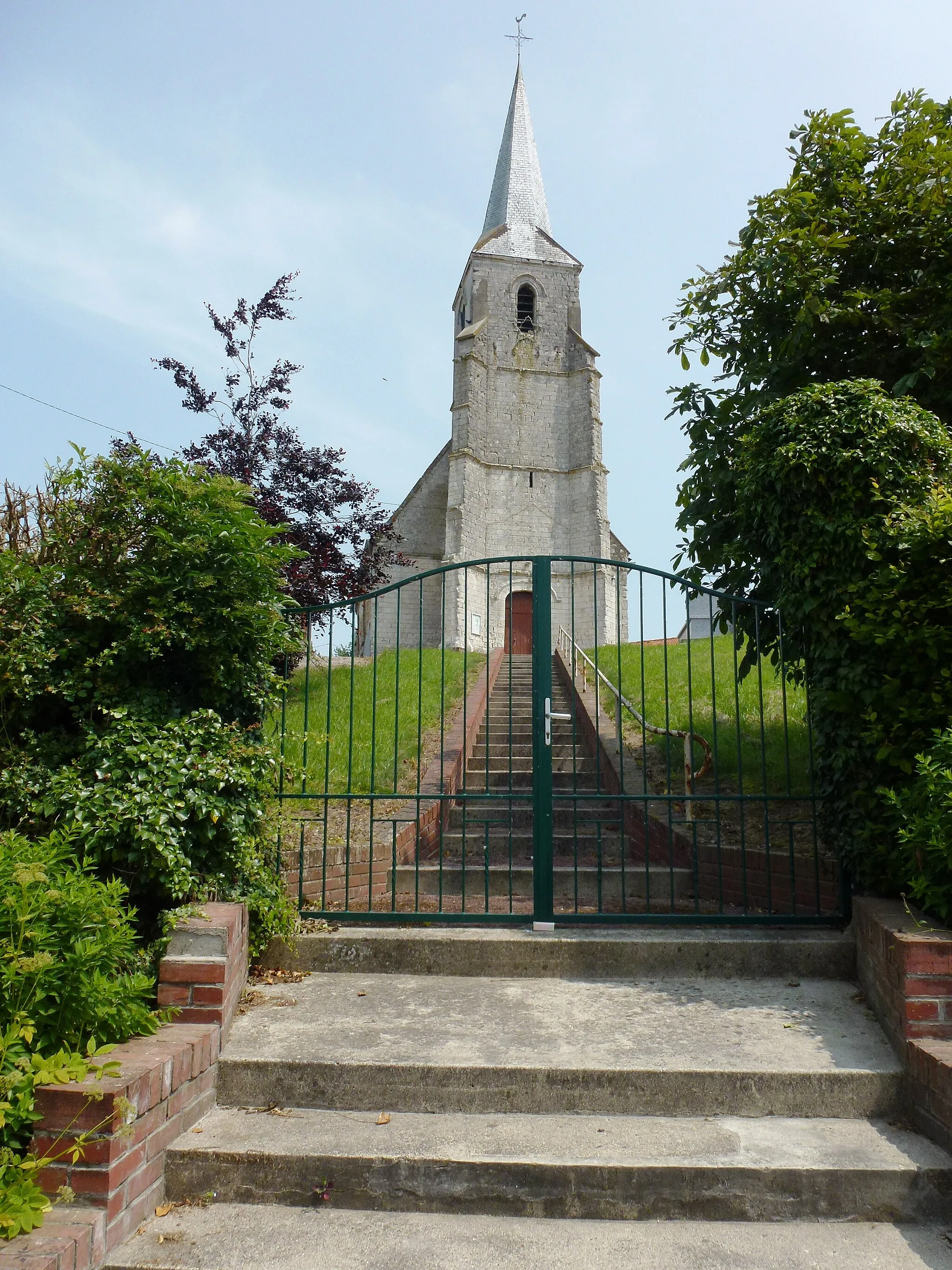 Photo showing: Reclinghem (Pas-de-Calais, Fr) église, tour