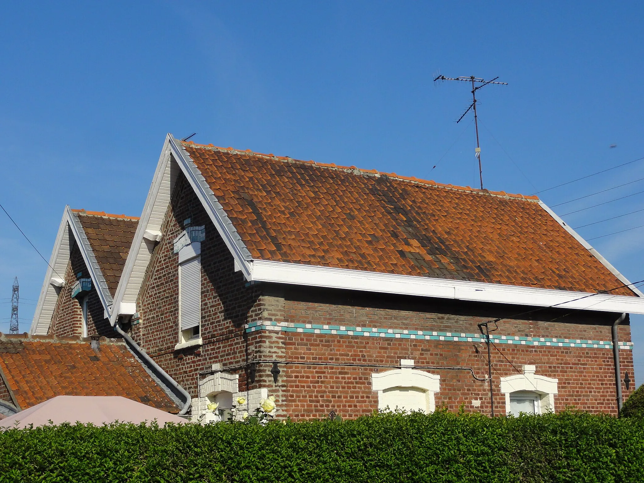 Photo showing: Cités de la fosse de Rœulx de la Compagnie des mines d'Anzin, Escaudain, Nord, Nord-Pas-de-Calais, France.