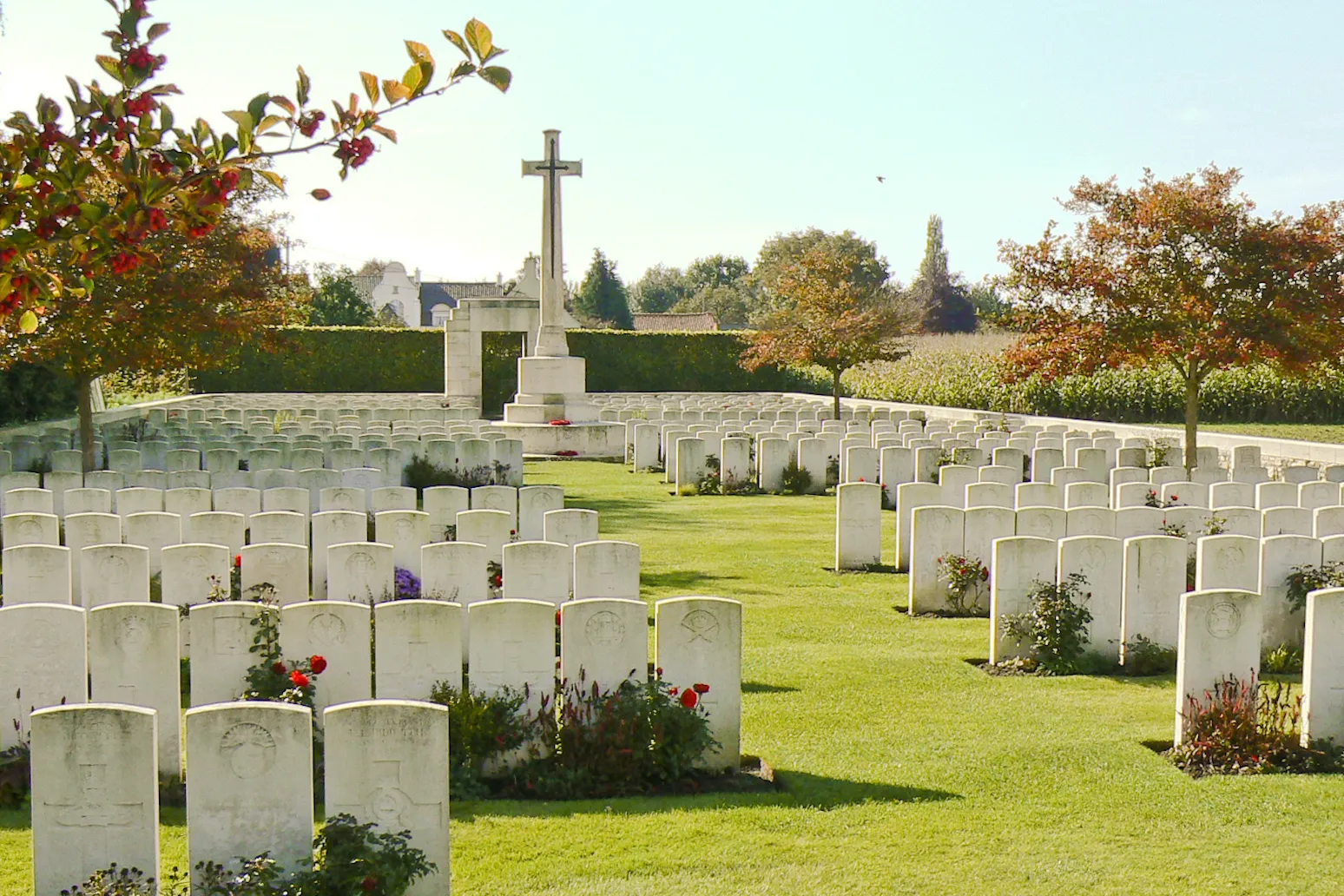 Photo showing: Brandhoek New Military Cemetery.