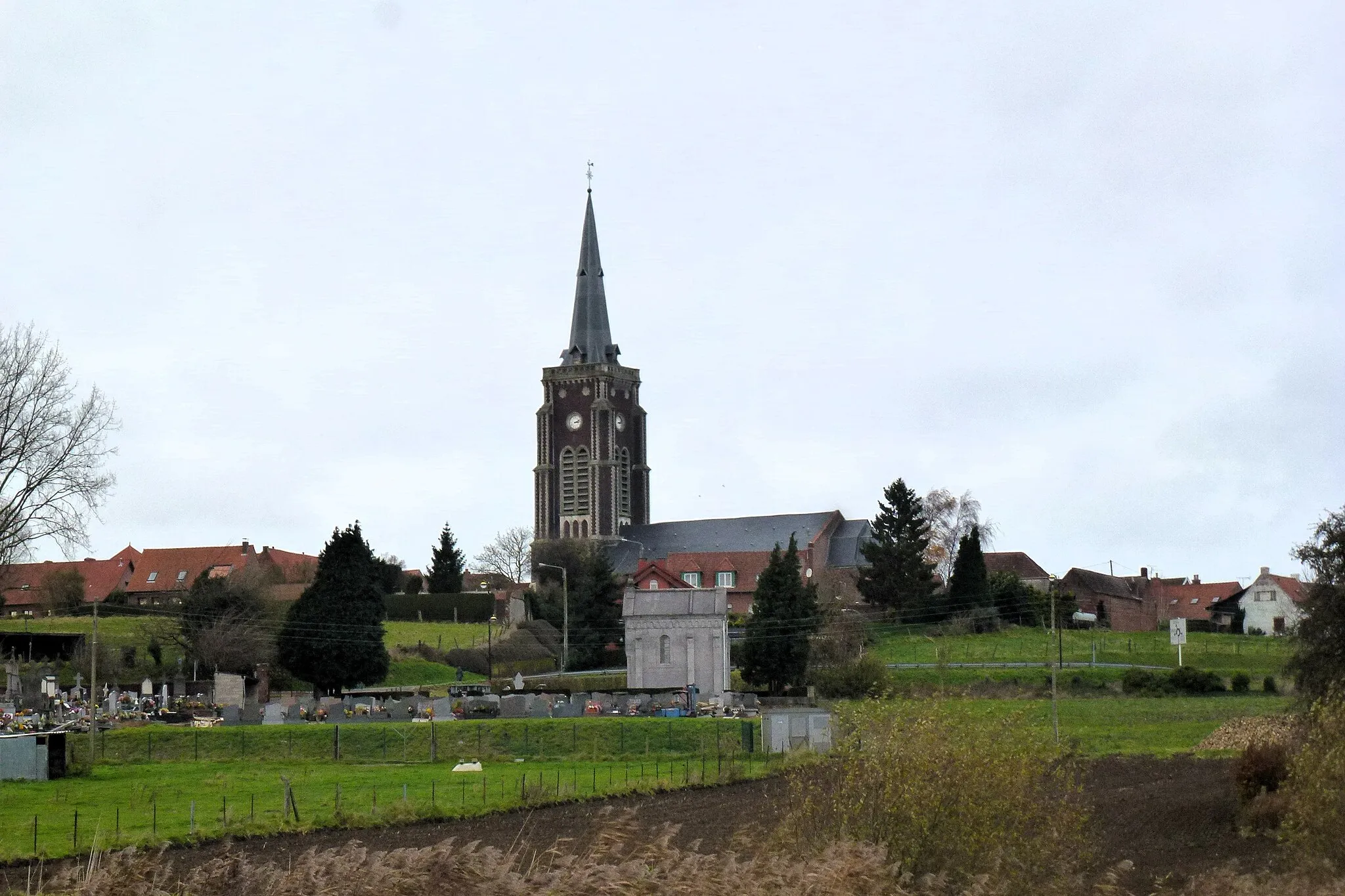 Photo showing: Eglise Saint Jean-Baptiste Mons-en-Pévèle Nord Nord-Pas-de-Calais-Picardie France.