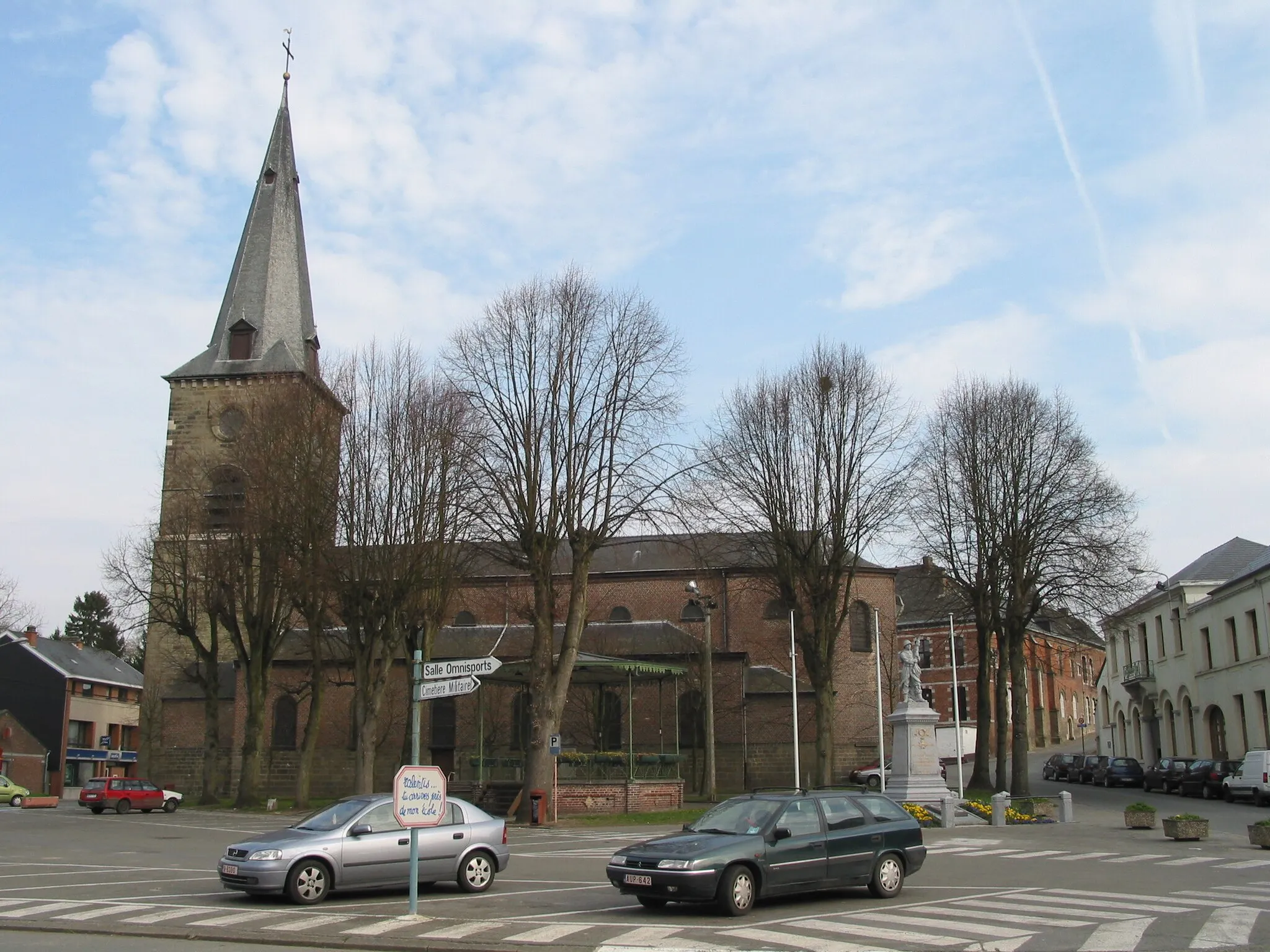 Photo showing: Hautrage (Belgium), the St. Sulpice church (XIXth century).