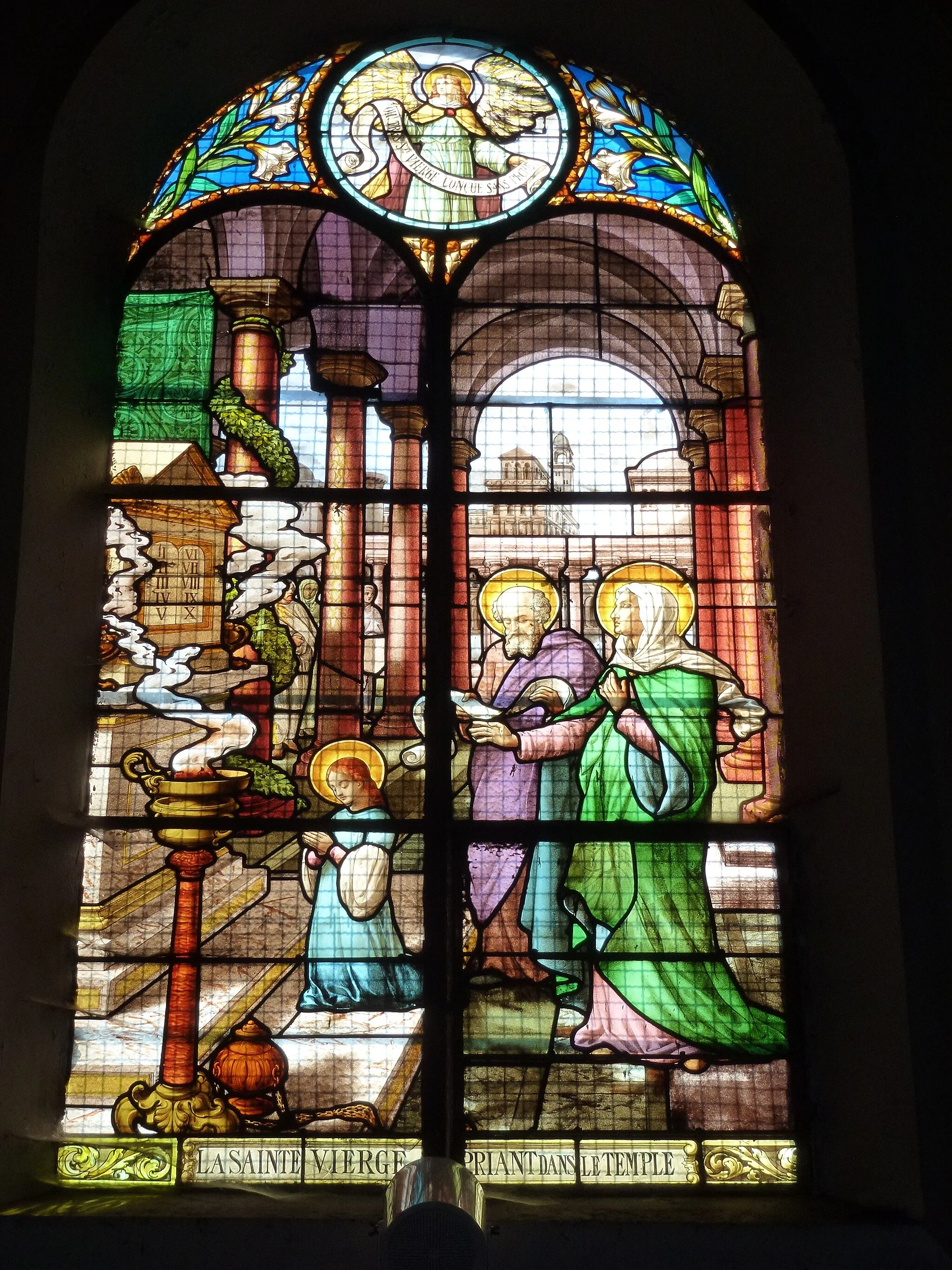 Photo showing: Raismes (Nord, Fr) Église Saint-Nicolas, vitrail