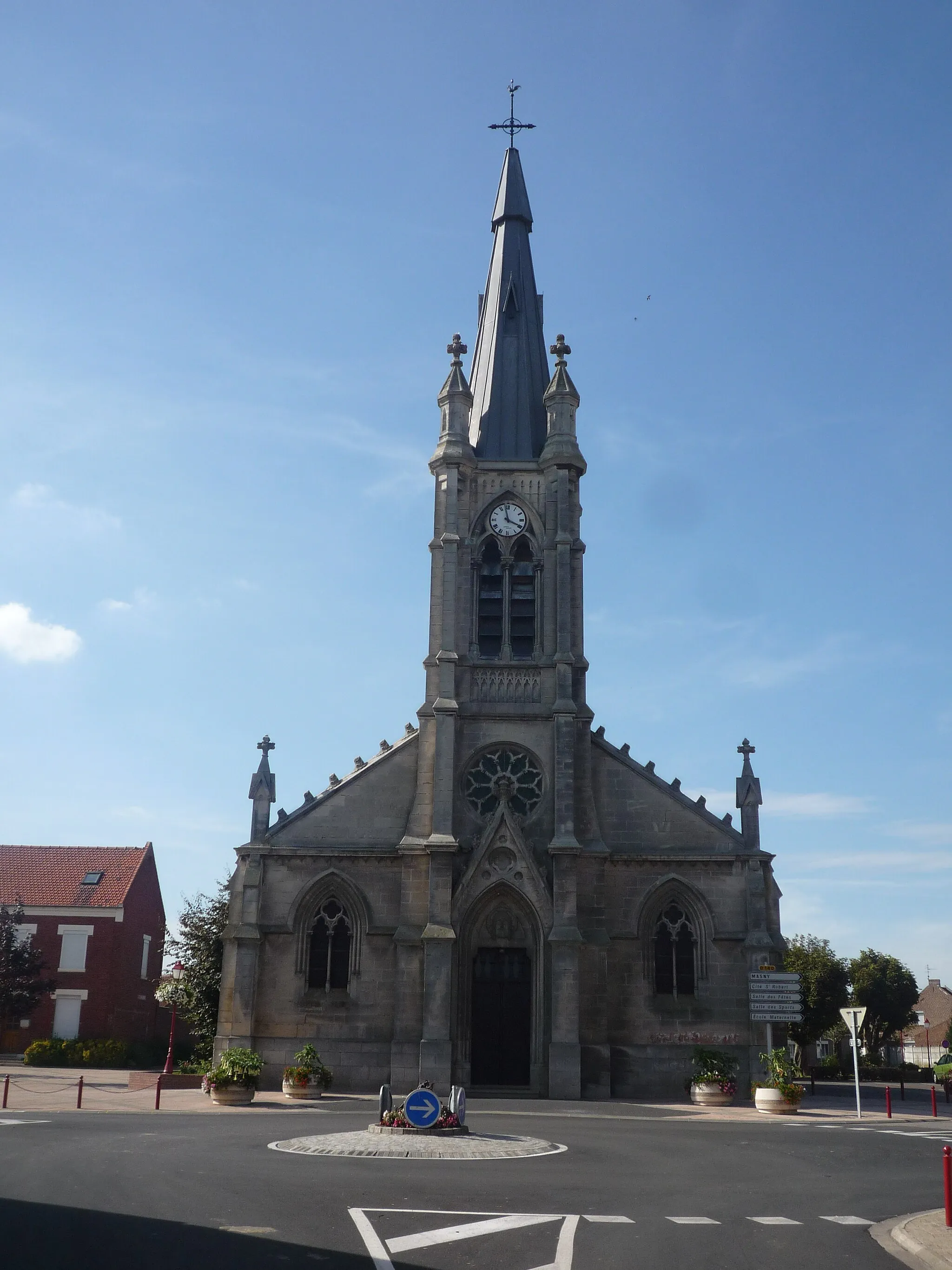 Photo showing: Église Saint-Nicolas de Monchecourt, Nord, Nord-Pas-de-Calais, France.