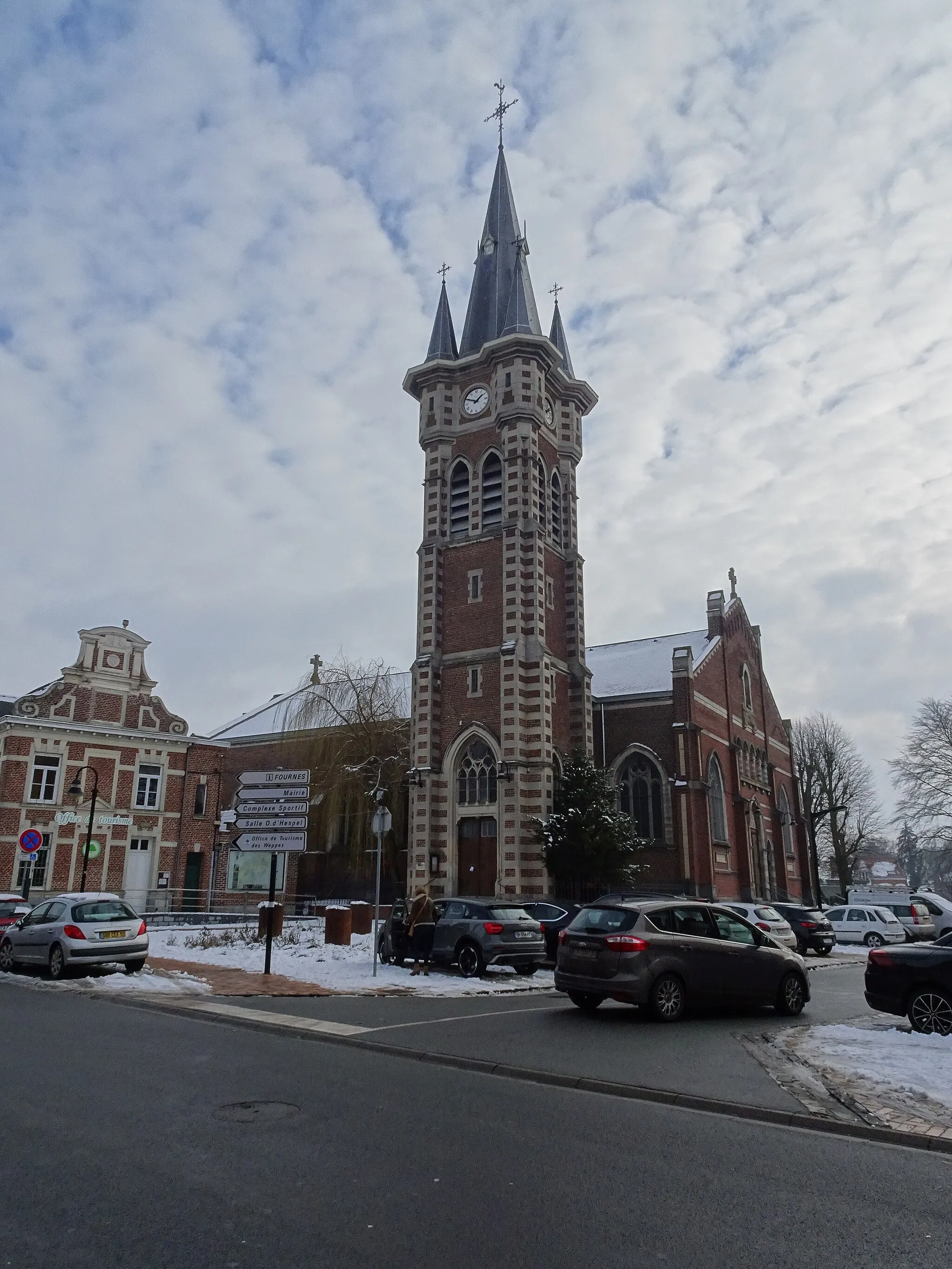 Photo showing: L'église de La-Nativité-de-Notre-Dame Fournes-en-Weppes, France