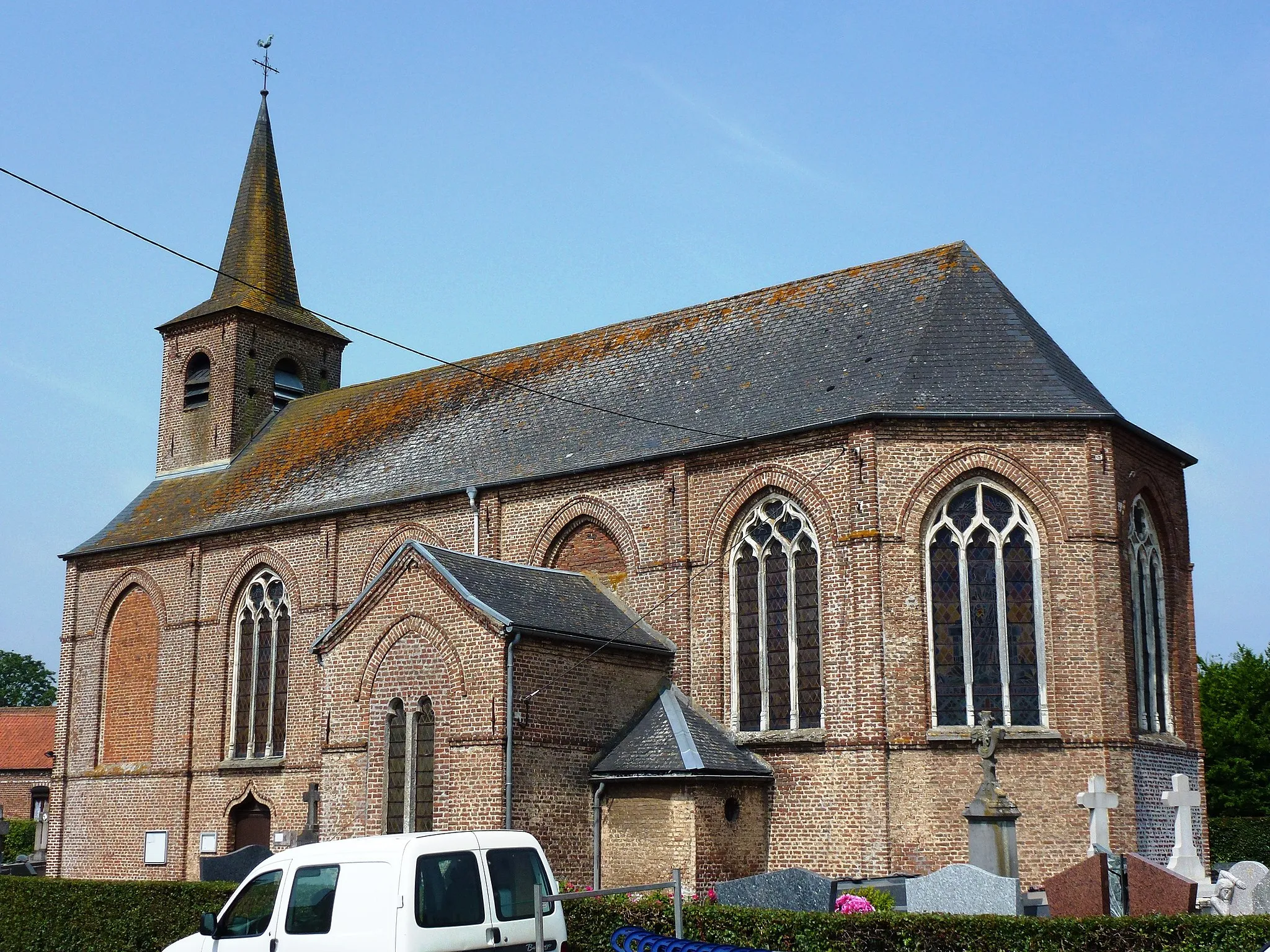Photo showing: Beaumetz-lès-Aire (Pas-de-Calais, Fr) église Saint-Jean-Baptiste