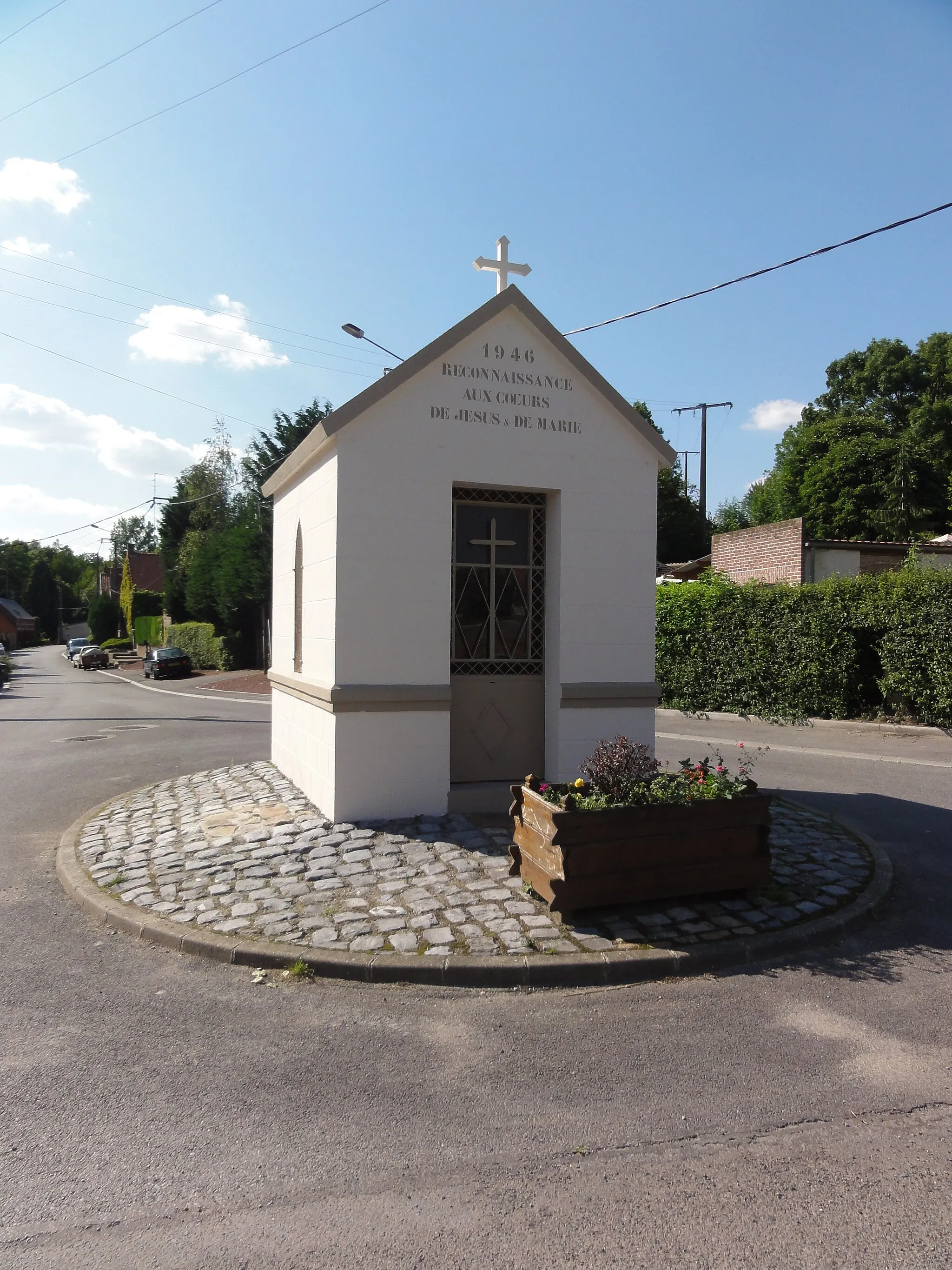 Photo showing: Beaudignies (Nord, Fr) chapelle coeurs de Jesus de Marie