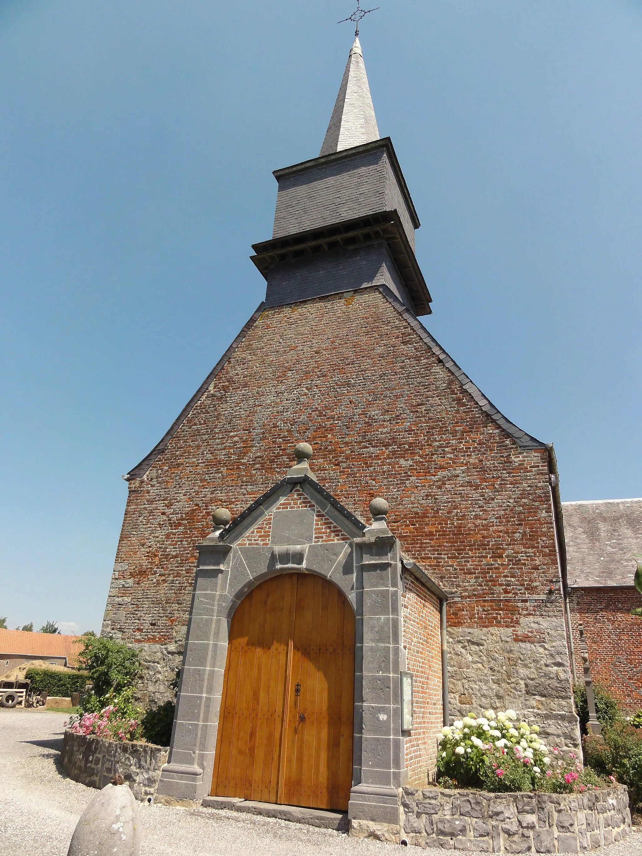 Photo showing: Beaurepaire-sur-Sambre (Nord, Fr) église, façade