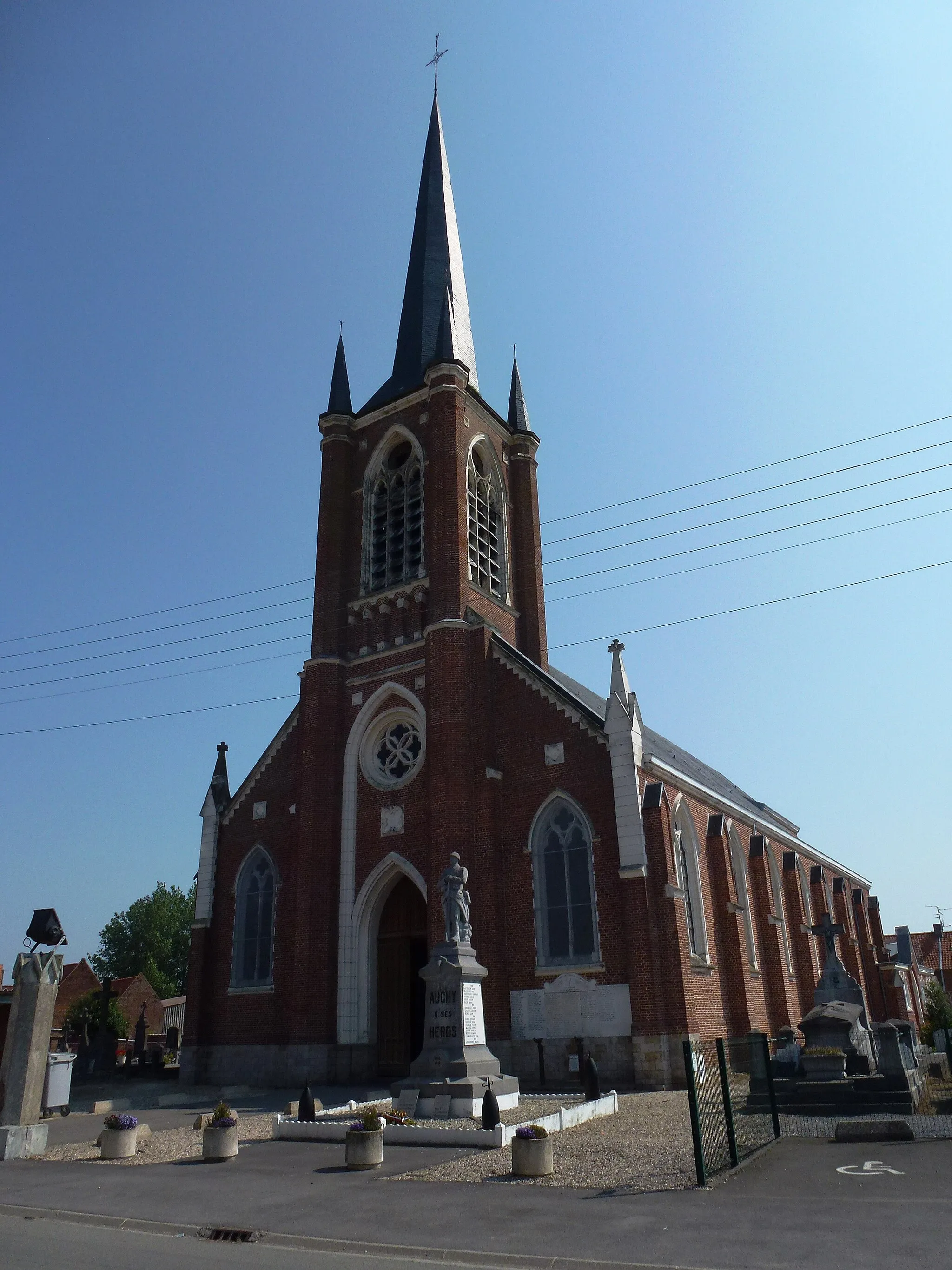 Photo showing: Auchy-lez-Orchies (Nord, Fr) église, extérieur