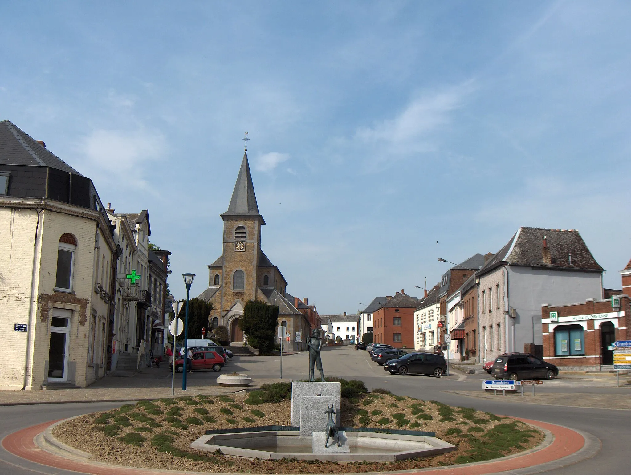 Photo showing: Sivry (commune de Sivry-Rance, prov. du Hainaut), Belgique: centre du village