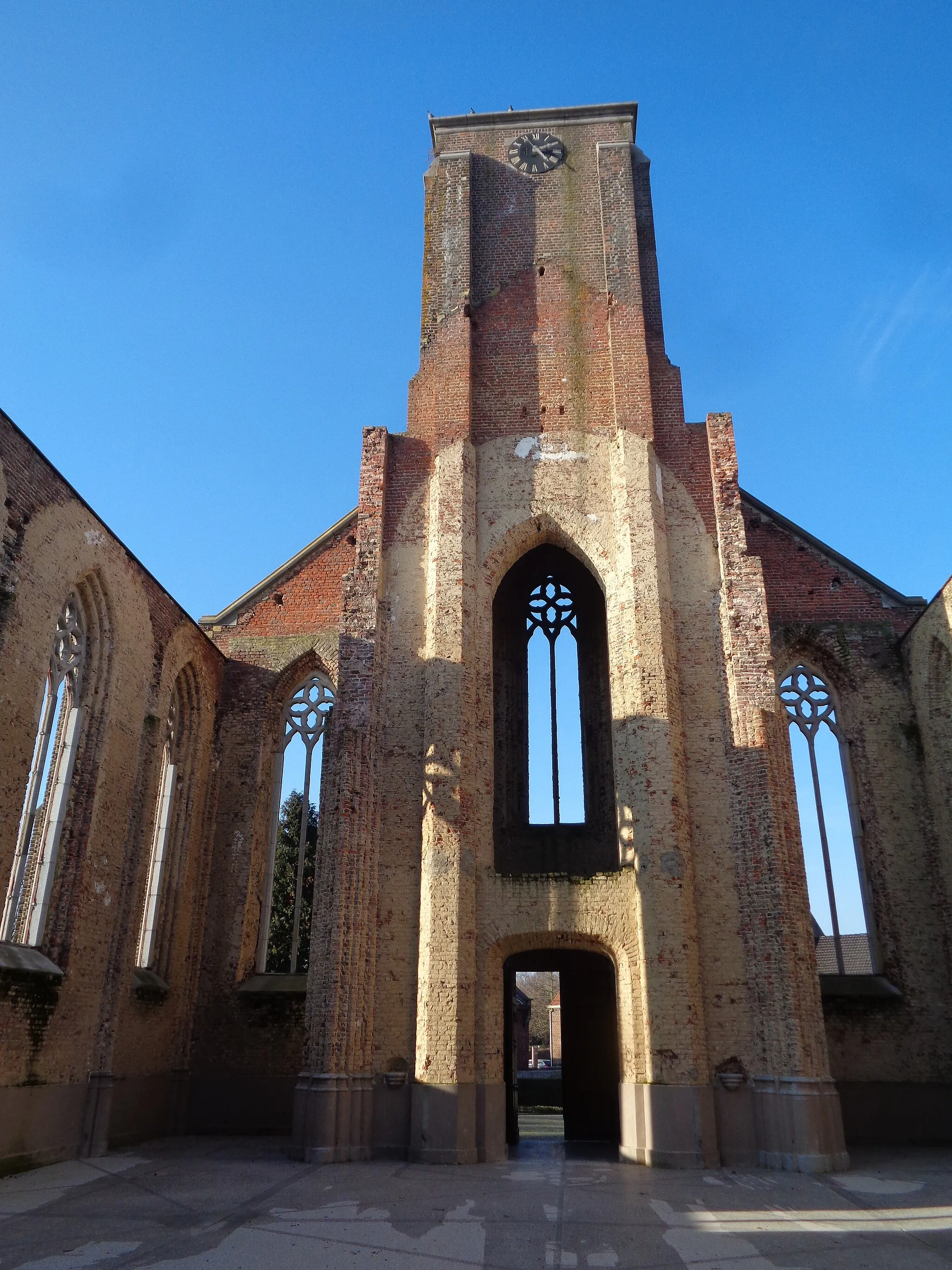 Photo showing: Church as a piece of art by Ellen Harvey in Belgium Bossuit.