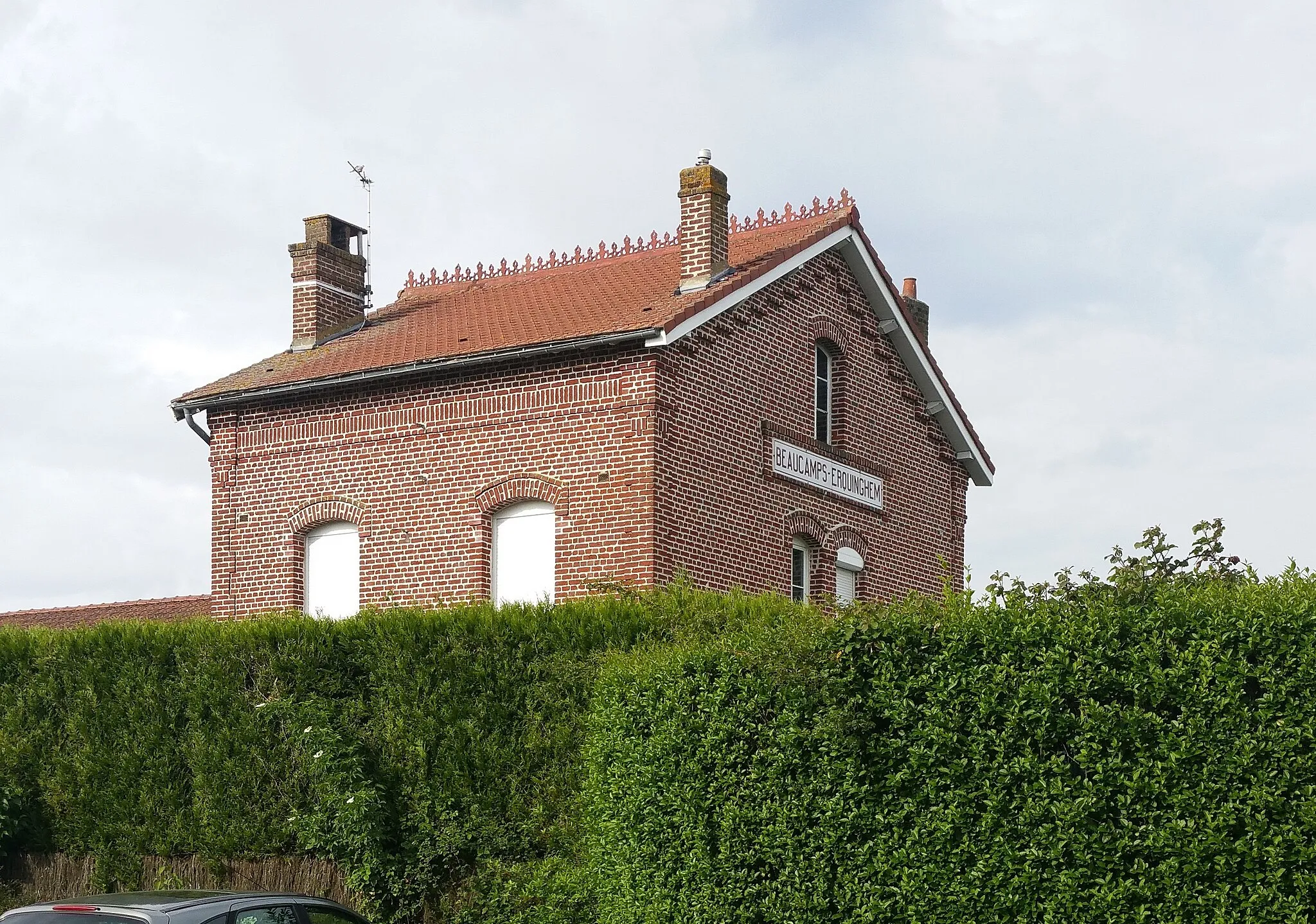 Photo showing: Vue de l'ancienne gare de Beaucamps-Erquinghem.