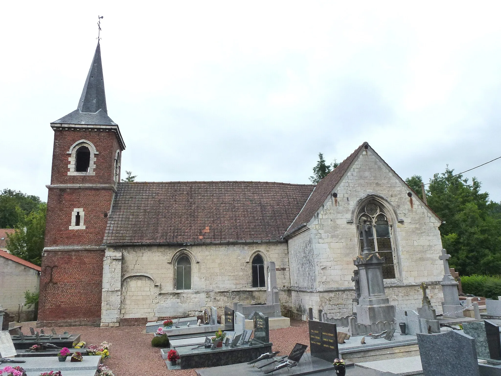 Photo showing: Enquin-les-Mines (Pas-de-Calais, Fr) église de Flechinelle
