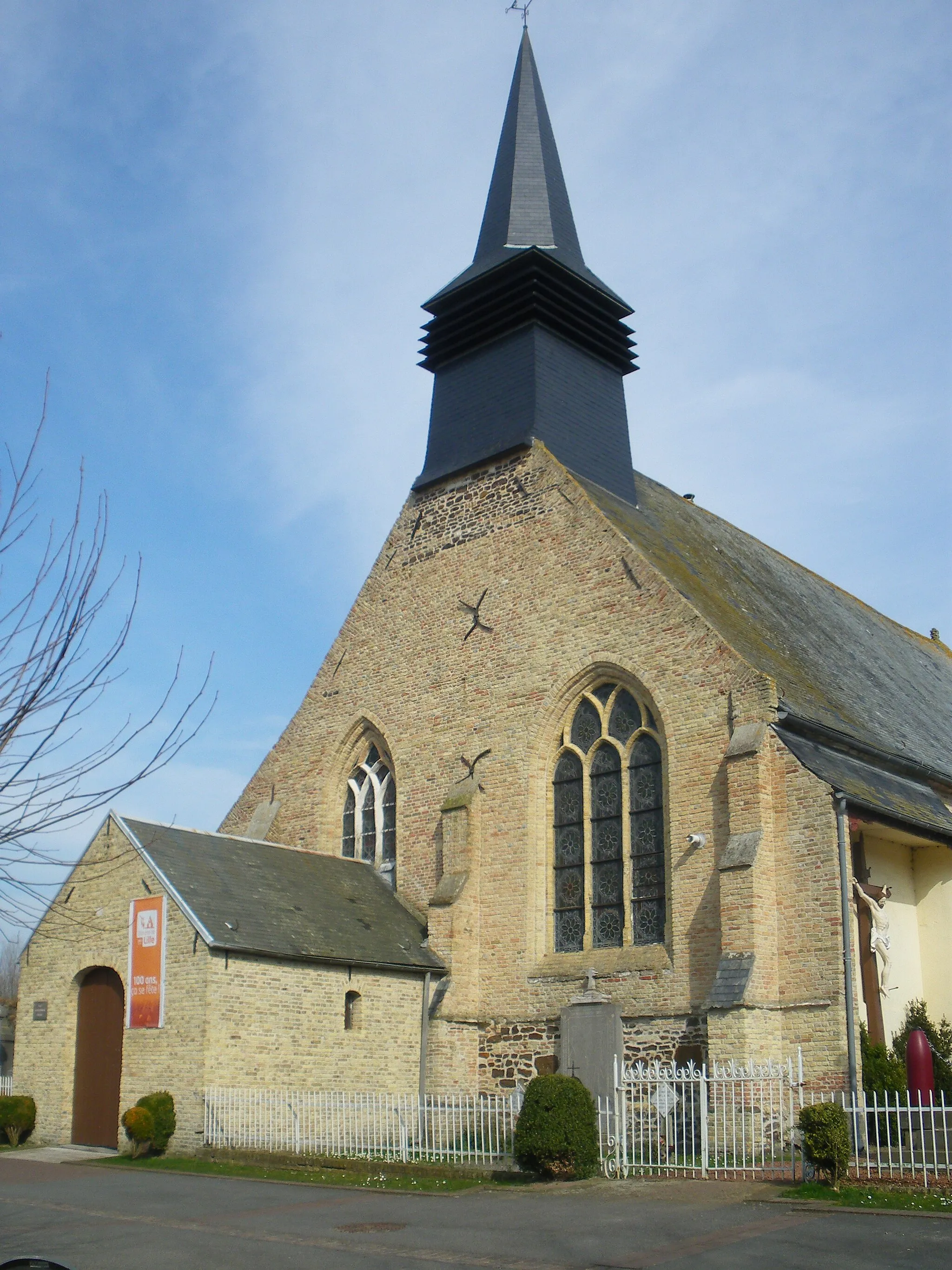 Photo showing: Vue de l'église Saint-Georges de Crochte