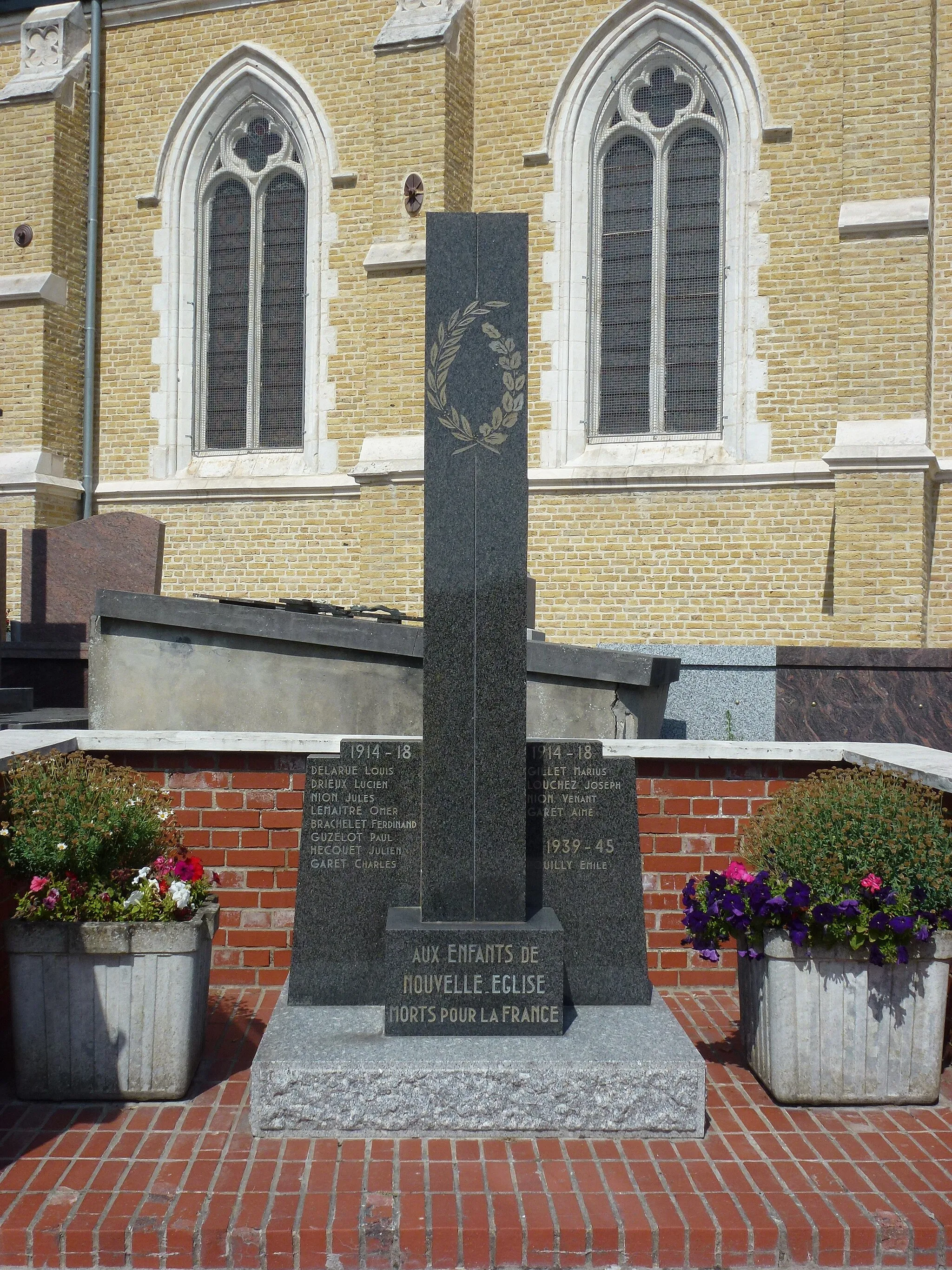 Photo showing: Nouvelle-Église (Pas-de-Calais) monument aux morts
