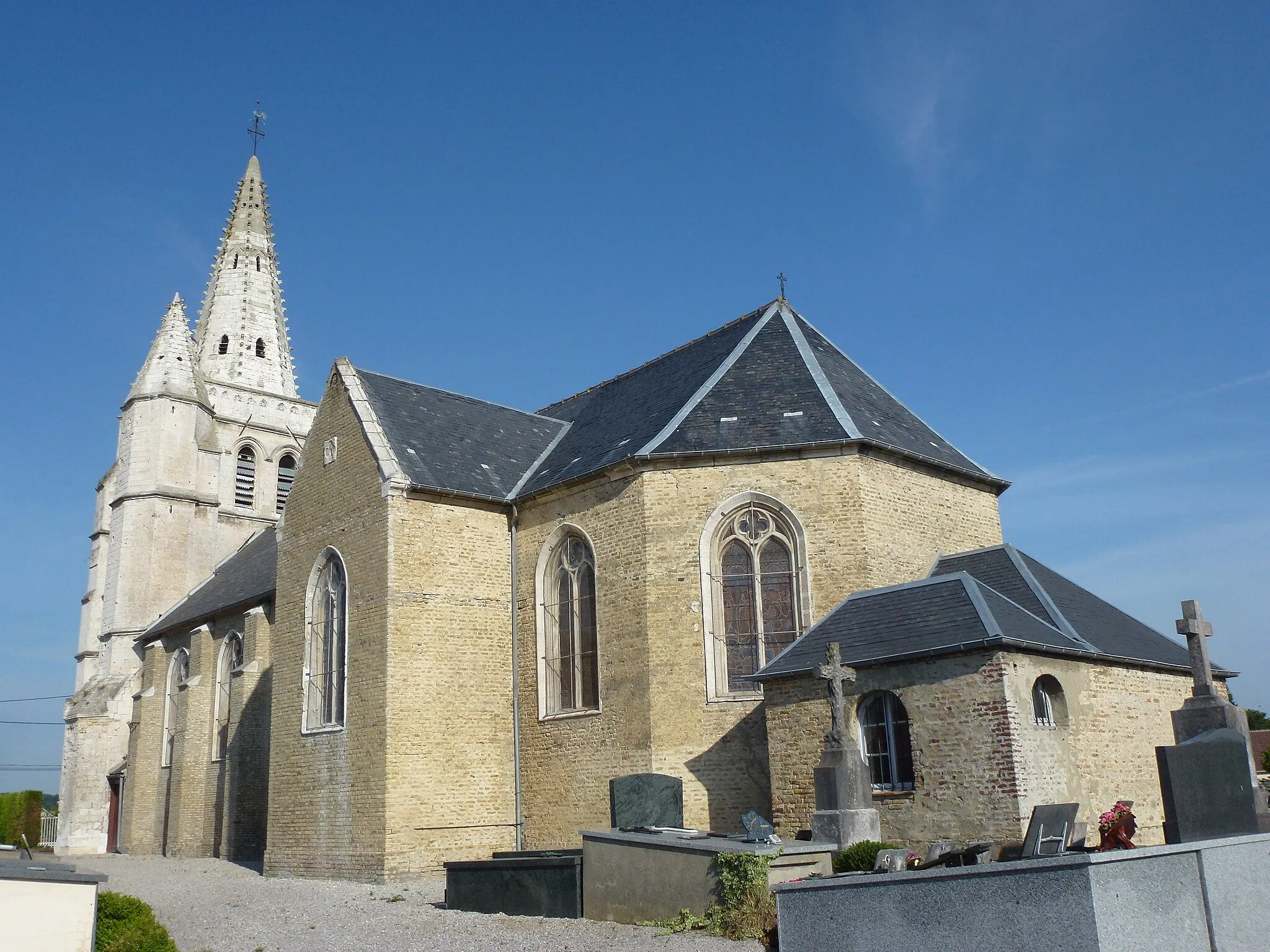 Photo showing: Polincove (Pas-de-Calais, Fr) église Saint-Léger extérieur