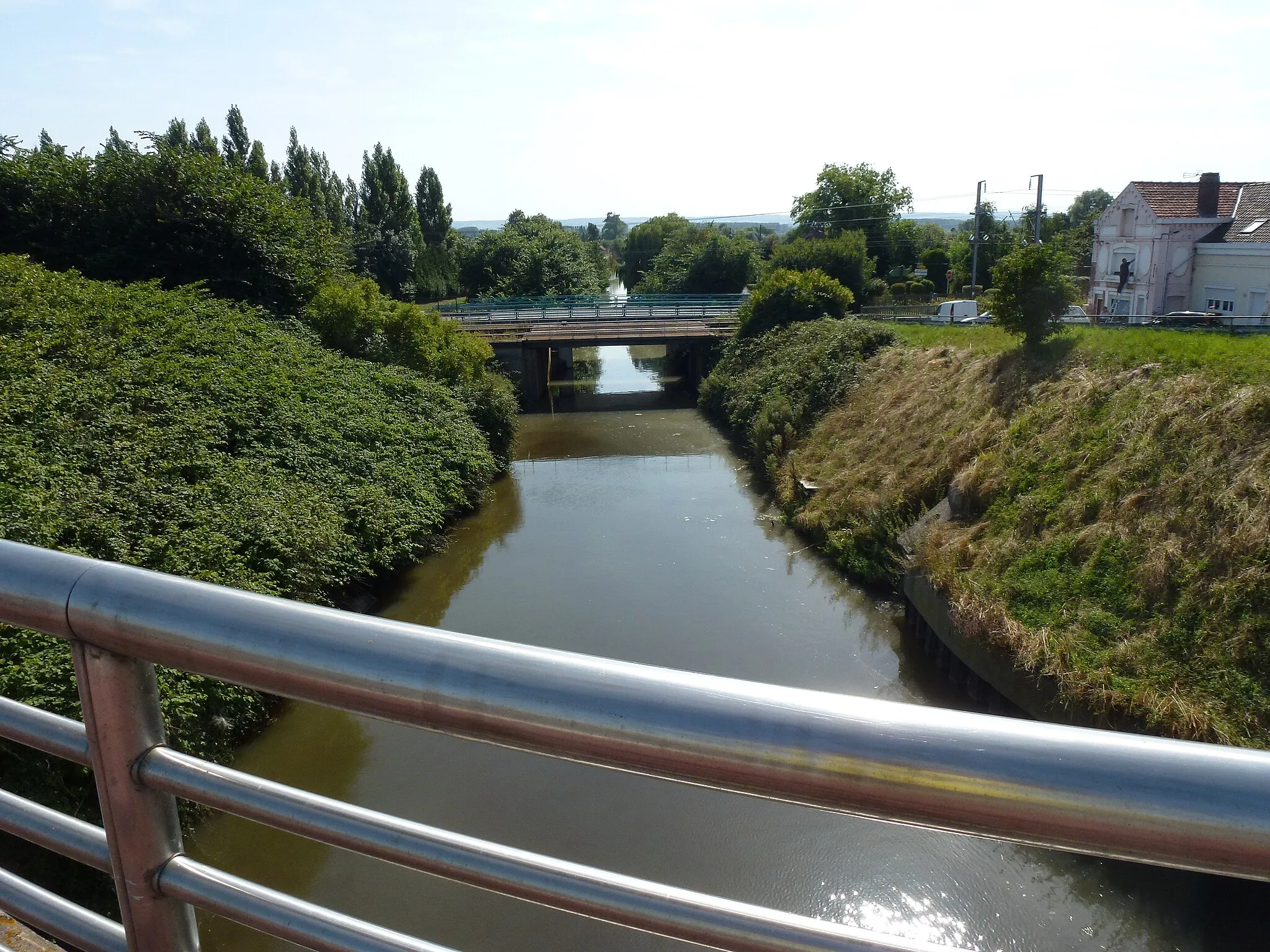 Photo showing: Ardres (Pas-de-Calais) Pont-d'Ardres, Canal d'Ardres