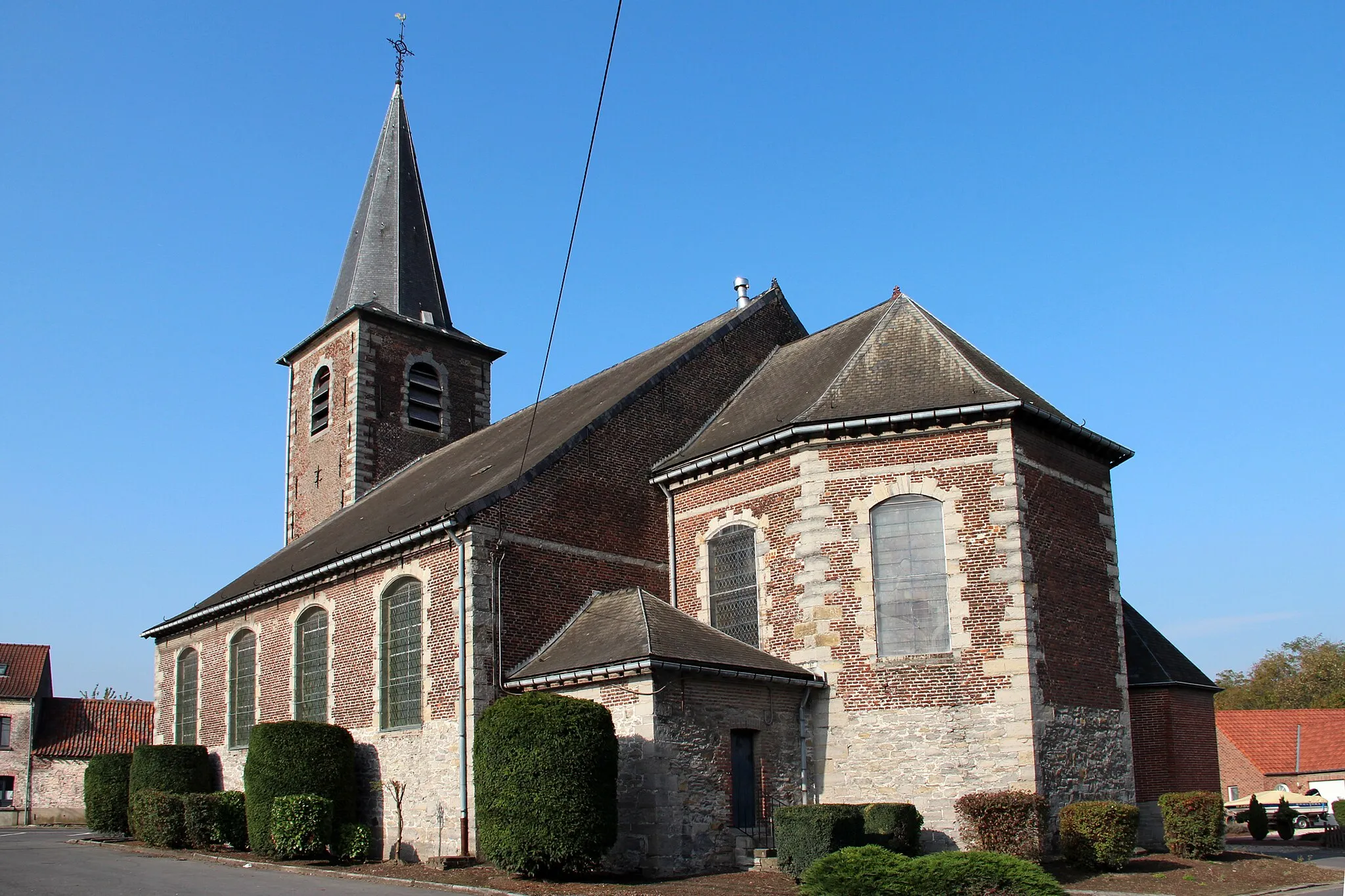 Photo showing: Ramecroix (Belgium), the church of Saint Vedast (1832).
