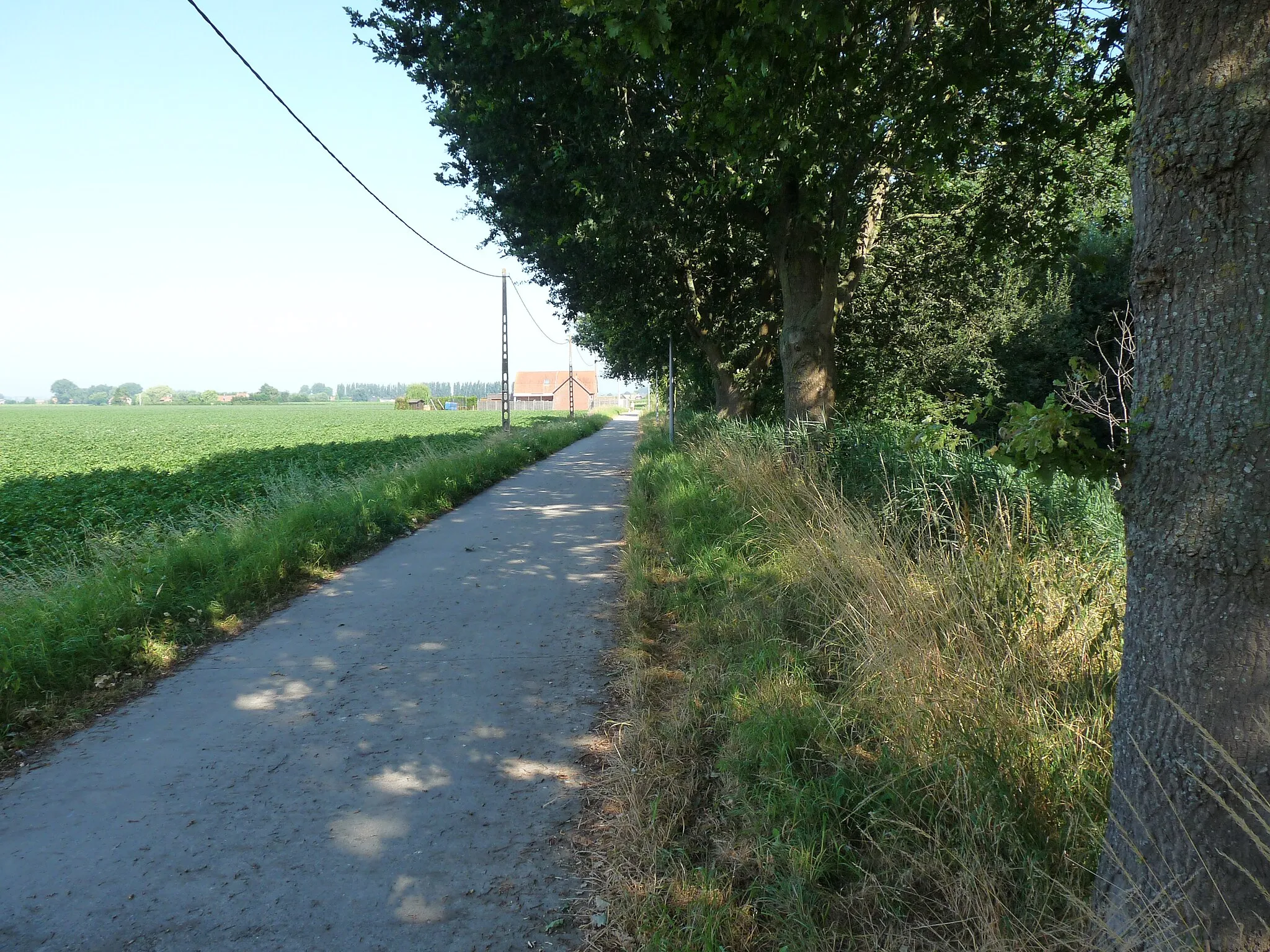 Photo showing: Landelijk weggetje langs de vervallen nl:Kanaal Ieper-Komen