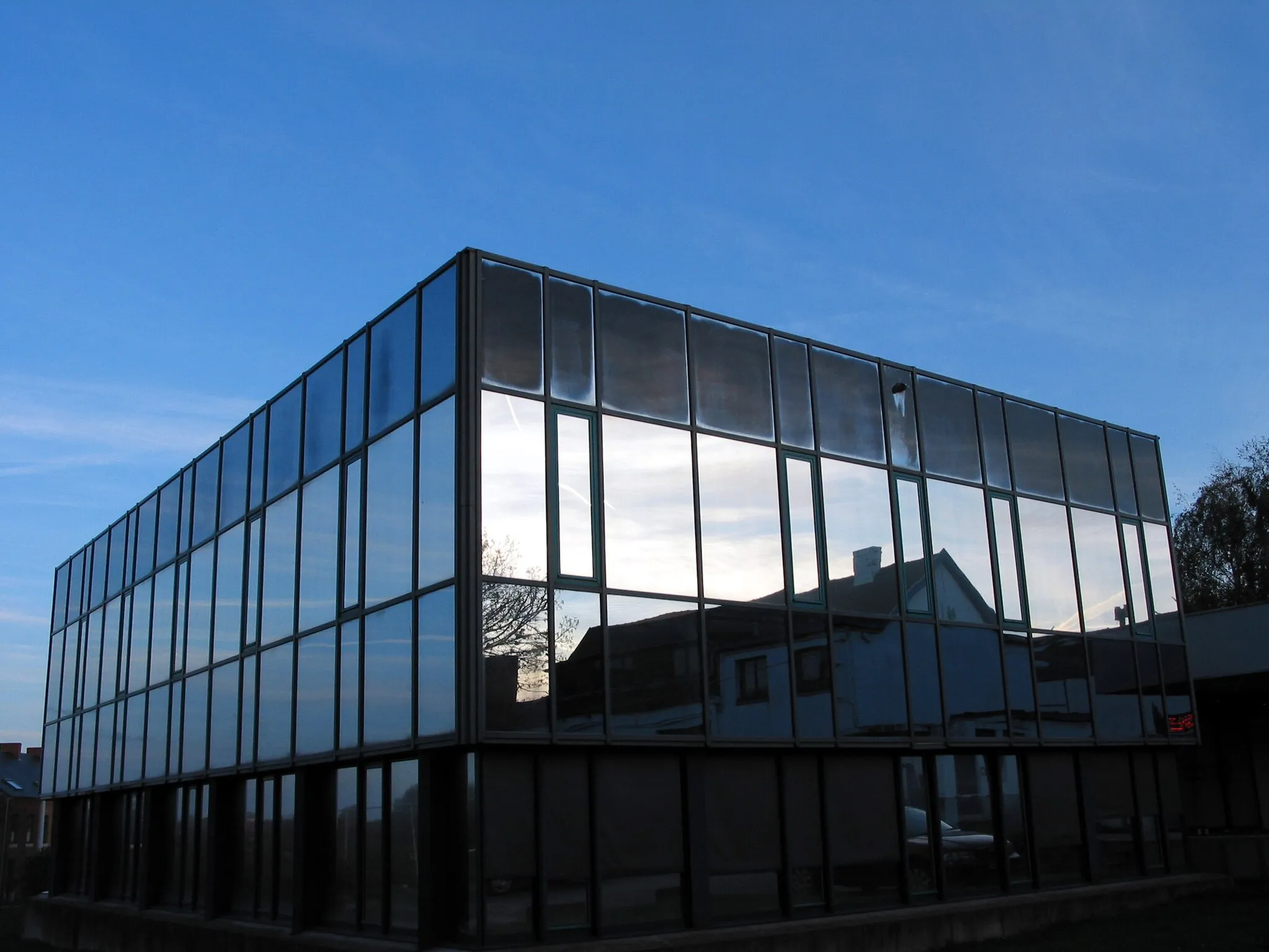 Photo showing: Momignies (Belgium), Gerresheimer Momignies S.A. factory, formerly known as "the new glassworks of Momignies".