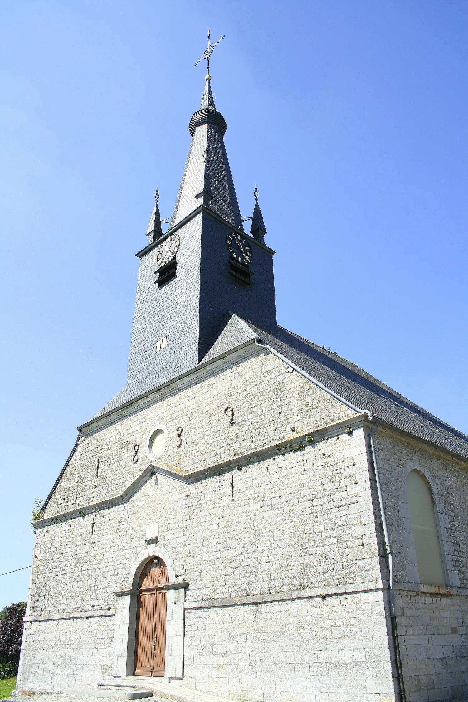 Photo showing: Monceau-Imbrechies (Belgium), the St. Marcouf church (1832).