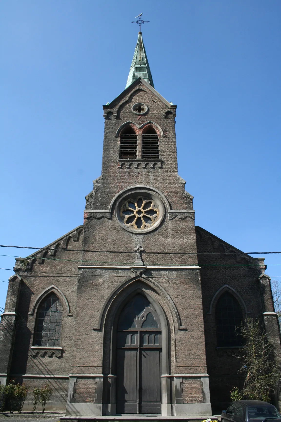 Photo showing: Flénu (Belgium),  the St. Barbara church.