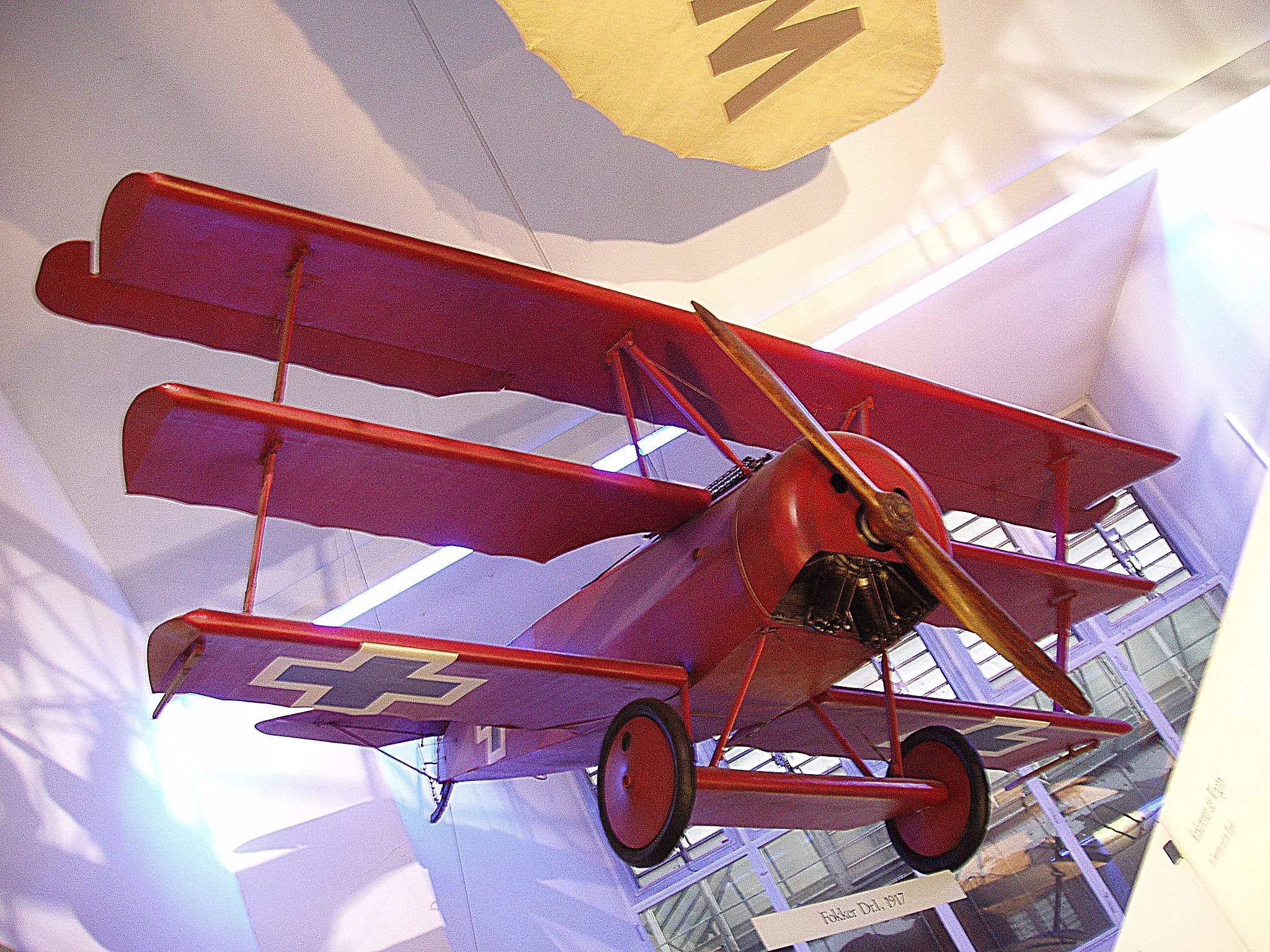 Photo showing: A replica of a Fokker Dr.I triplane.