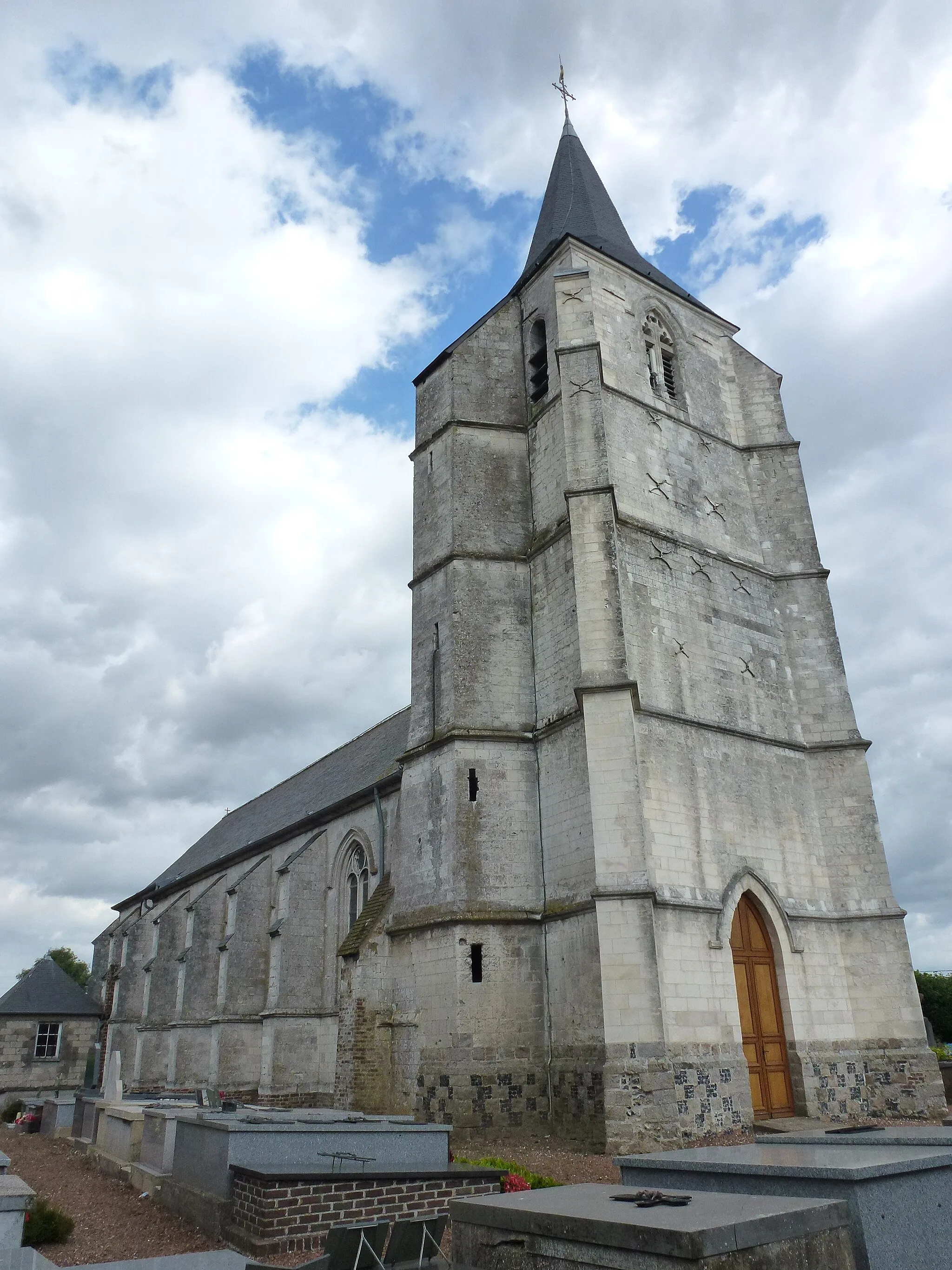 Photo showing: Cléty (Pas-de-Calais, Fr) église Saint-Léger